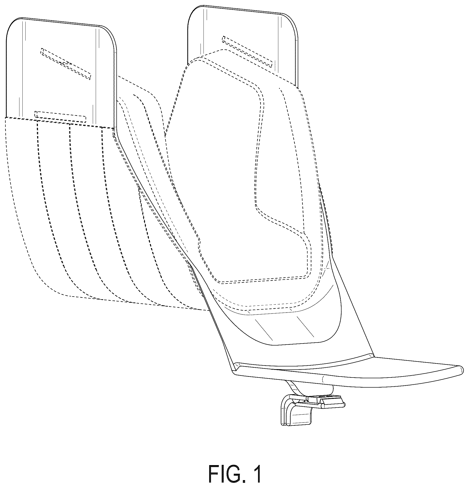 Patent USD1078060 Figure 1 – Holder with pads or portion thereof
