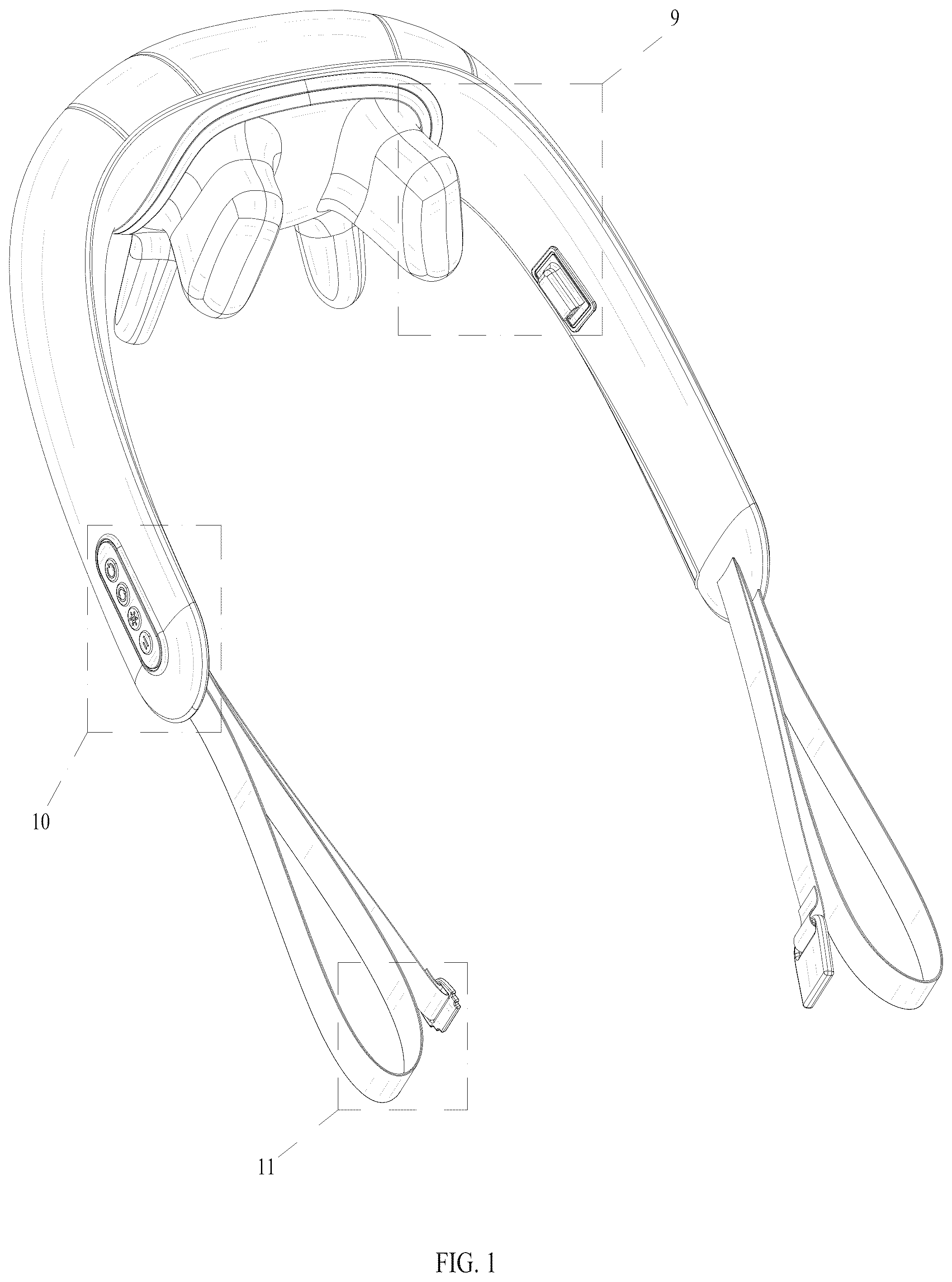Patent USD1078076 — Massage shoulder strap — Figure 1