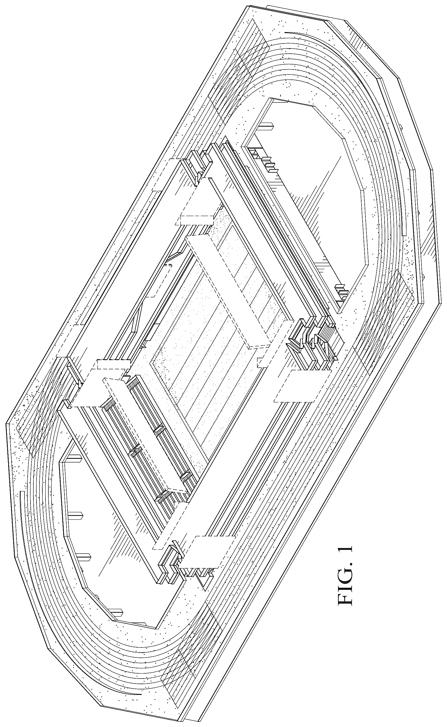 Patent USD1078095 Figure 1 – Entertainment venue with track