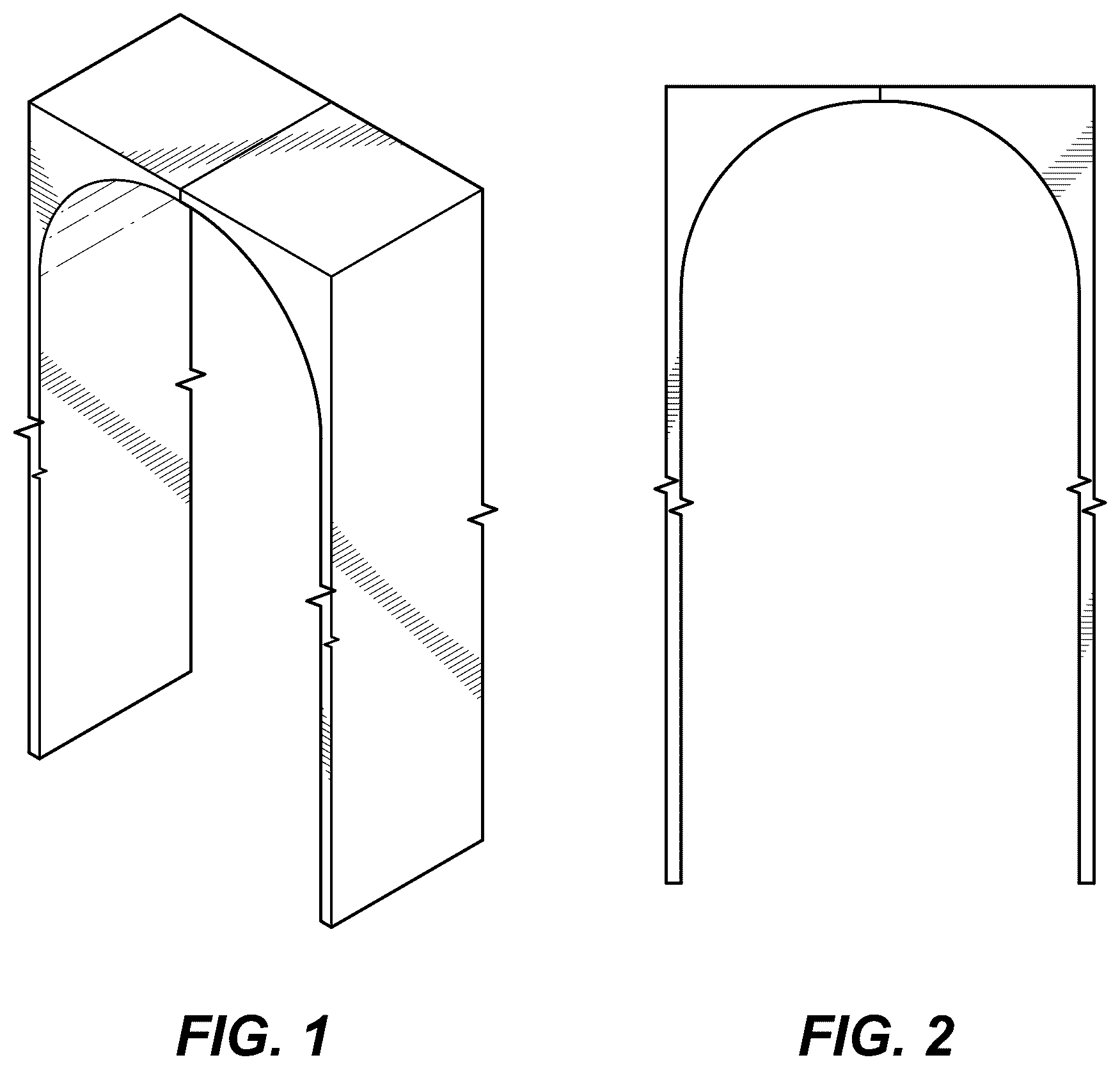 Patent USD1078101 Figure 1 – Square top arch partition