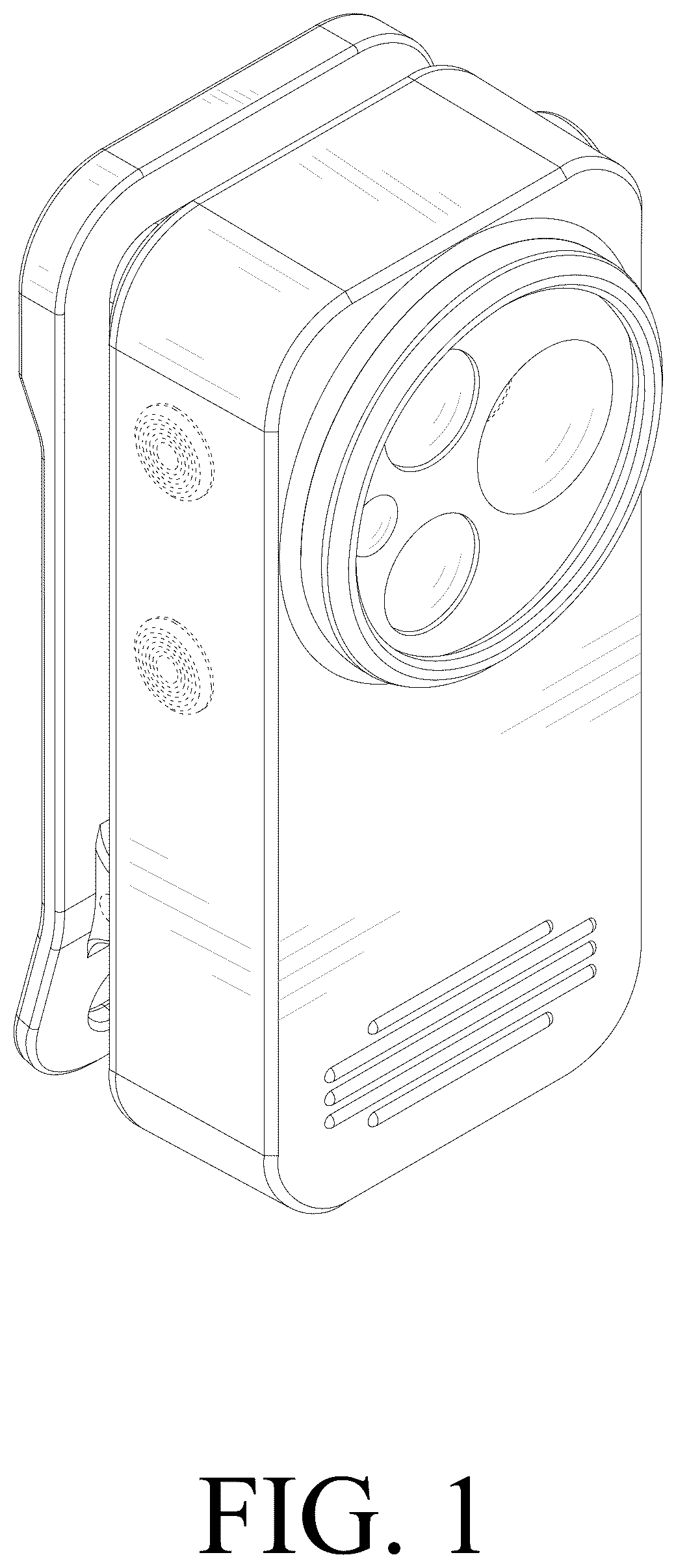 Patent USD1078123 Figure 1 – Clip light