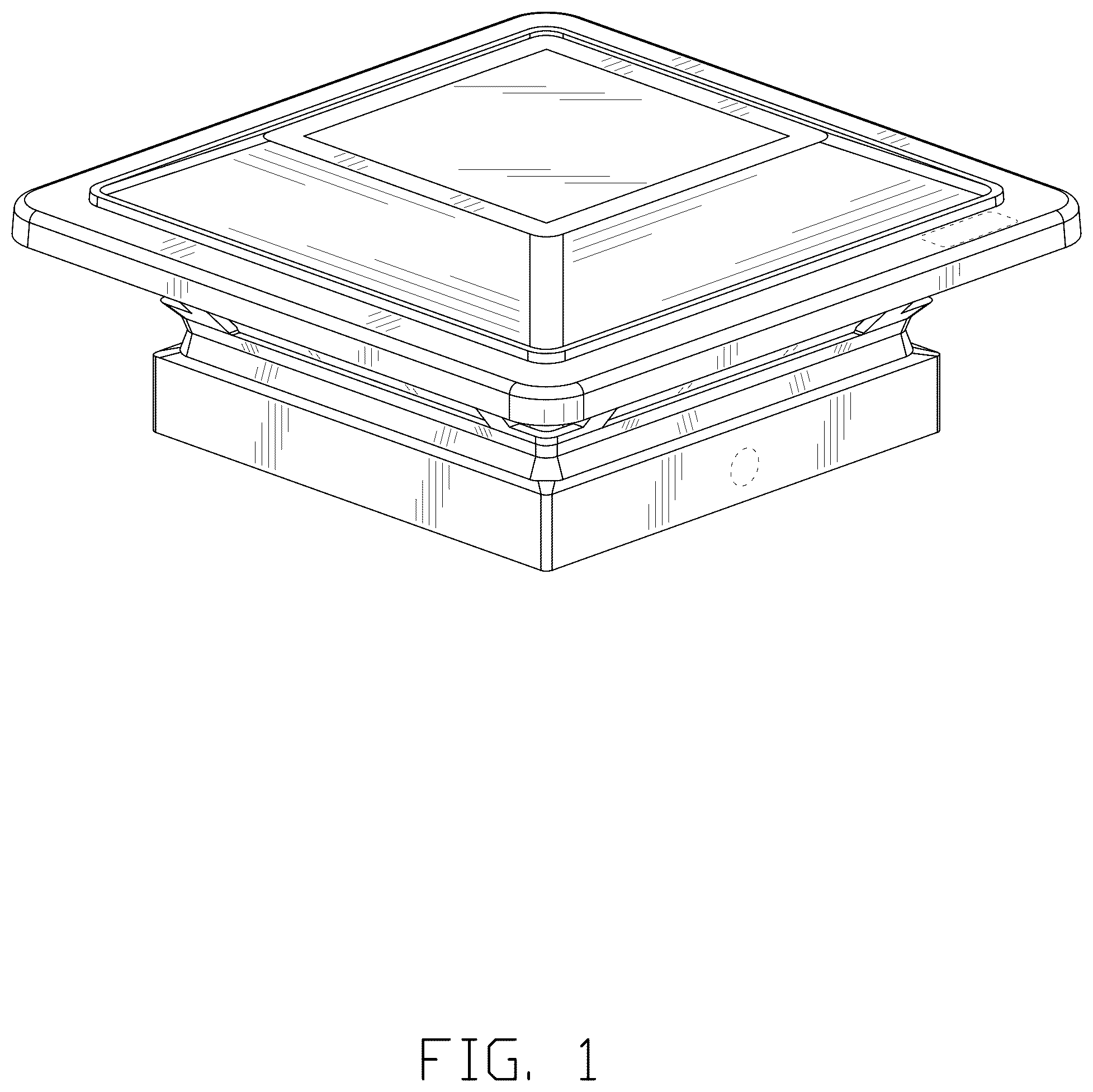 Patent USD1078127 — Solar post cap light — Figure 1