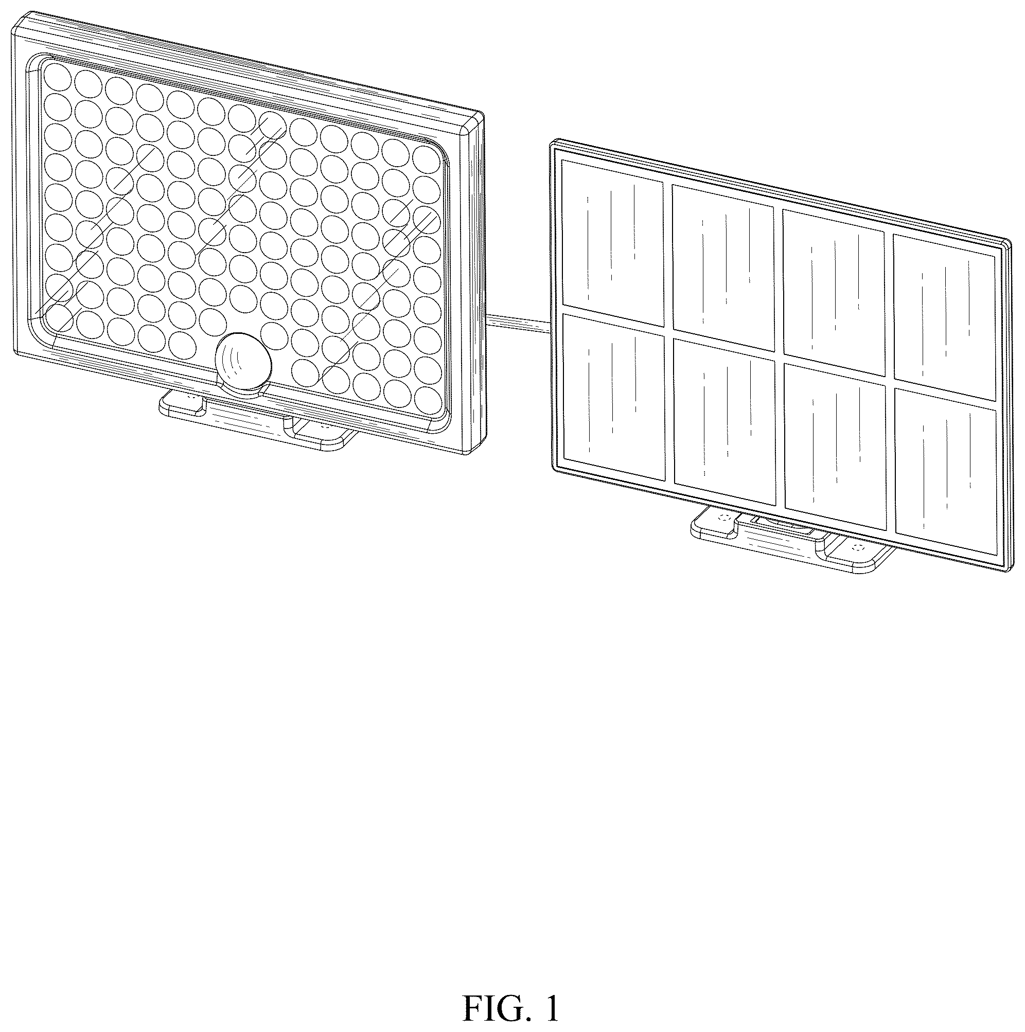 Patent USD1078136 — Solar powered wall lamp — Figure 1