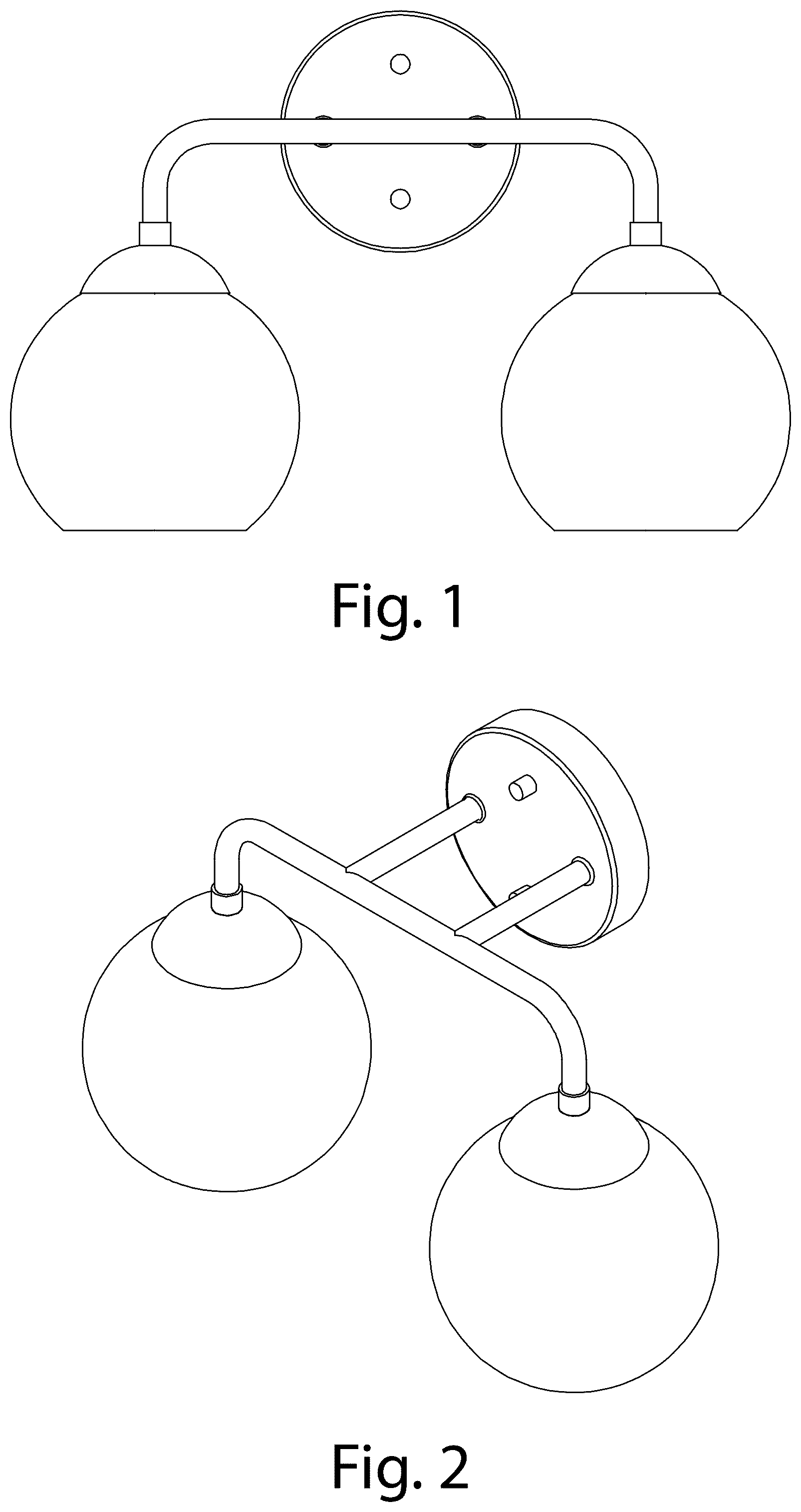 Patent USD1078137 — Light fixture with LED night light — Figure 1