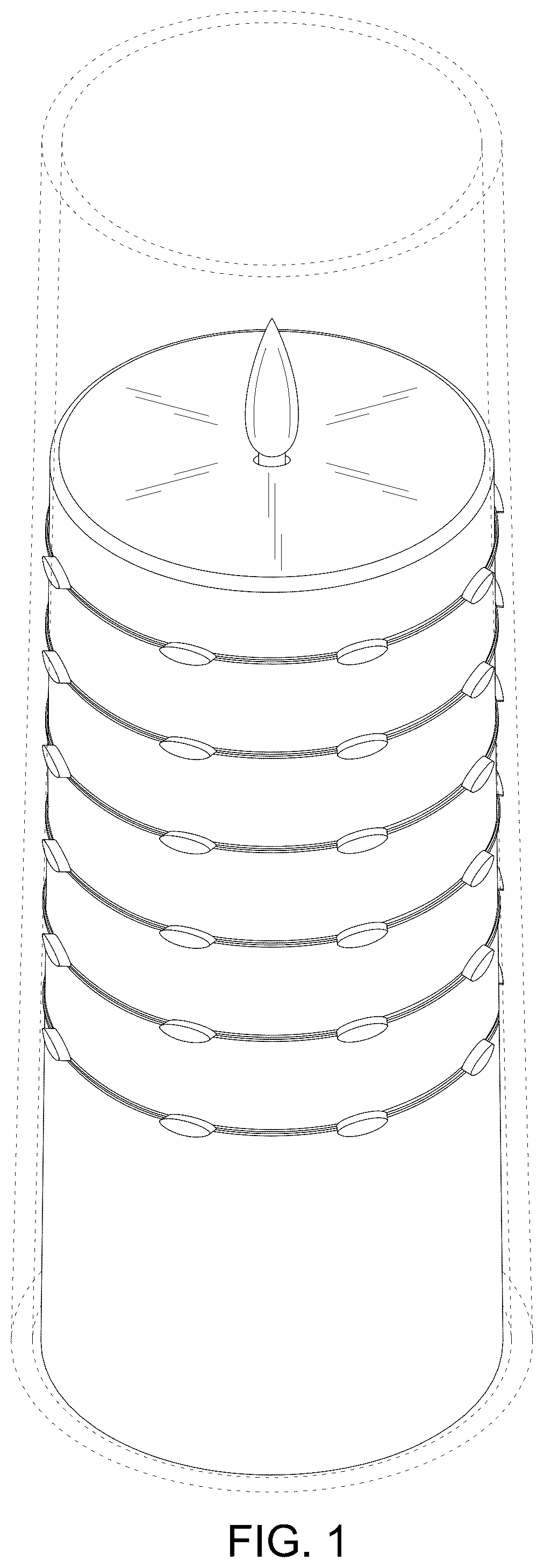 Patent USD1078140 — Candle lamp — Figure 1