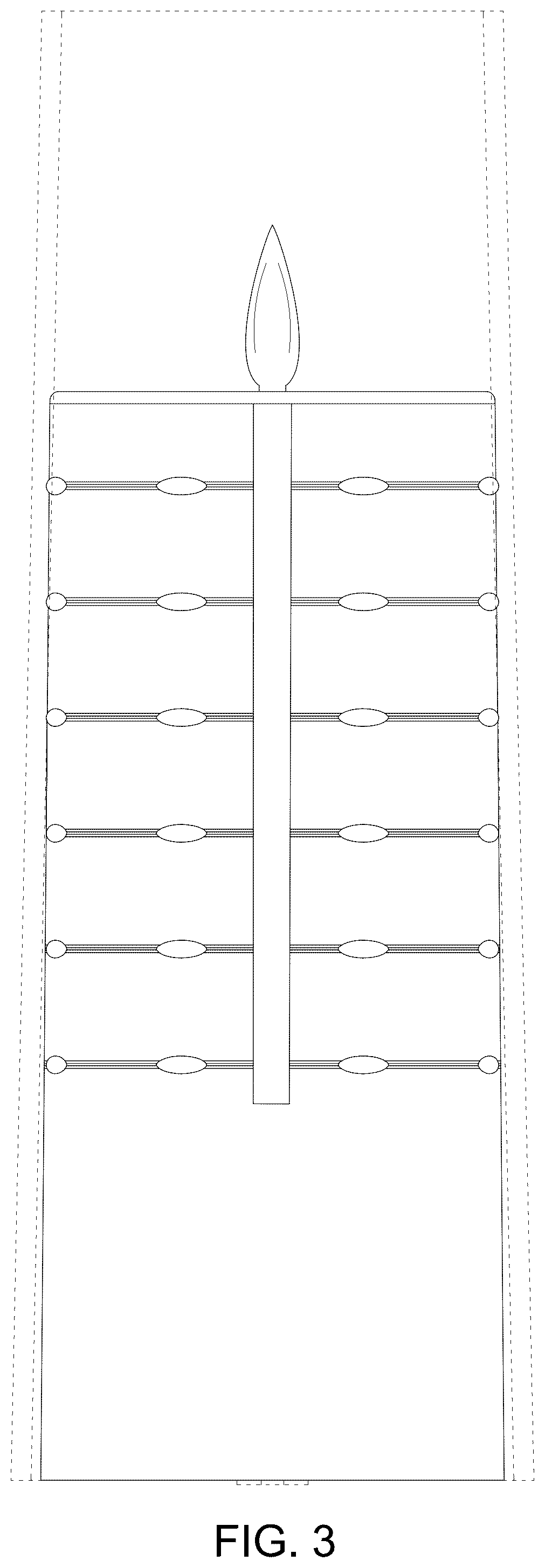 Patent USD1078140 Figure 3 – Candle lamp