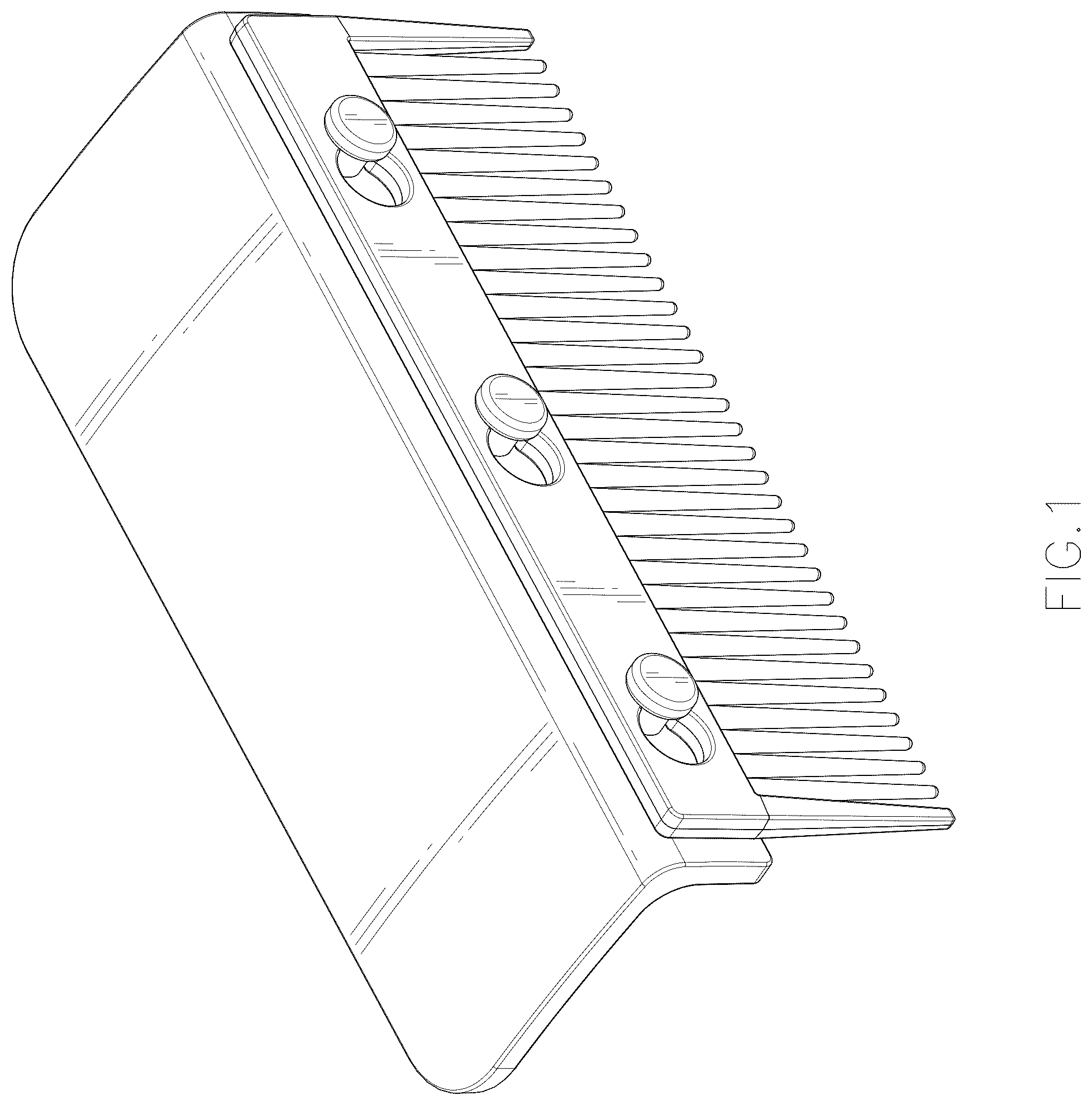 Patent USD1078160 — Hair straightener attachment comb — Figure 1