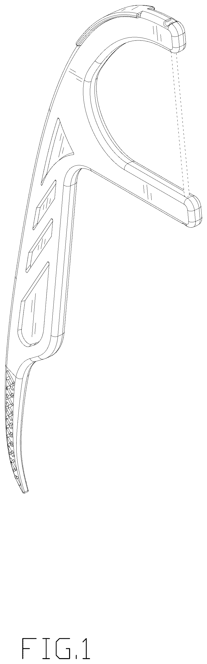 Patent USD1078168 Figure 1 – Floss pick