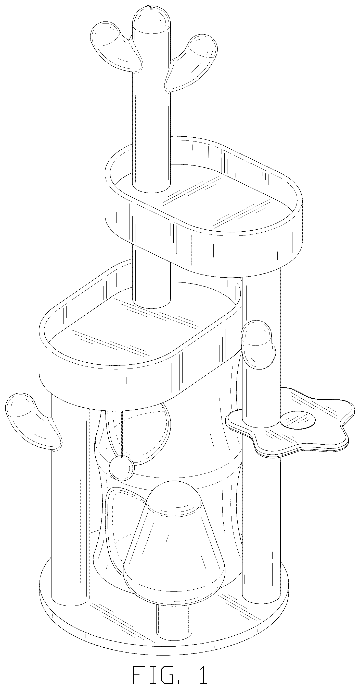 Patent USD1078187 Figure 1 – Cat tree