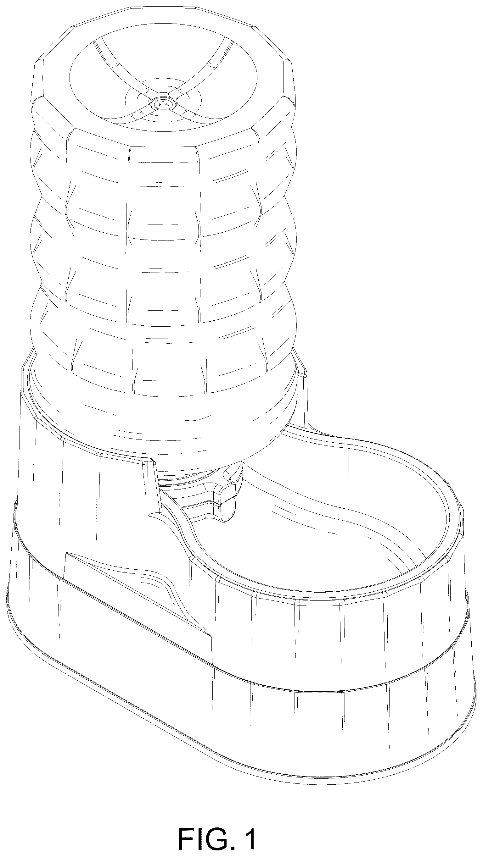 Patent USD1078194 Figure 1 – Pet water bowl