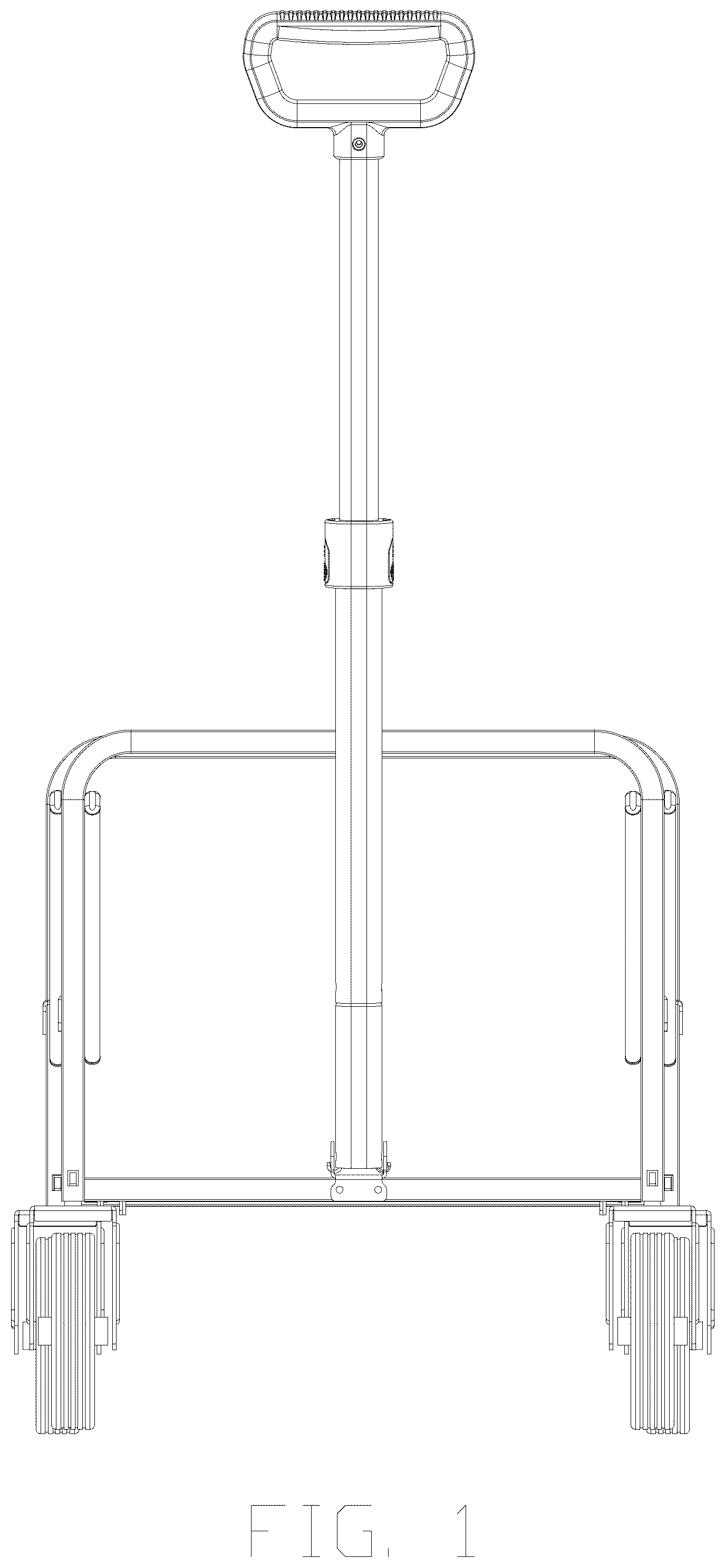 Patent USD1078208 Figure 1 – Frame for a cart