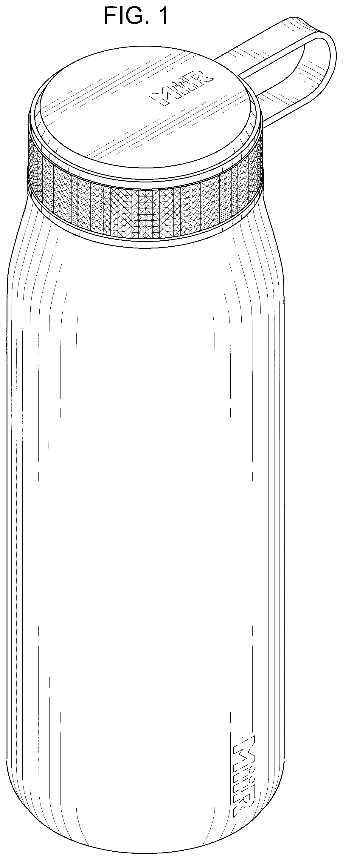 Patent USD1078385 Figure 1 – Bottle