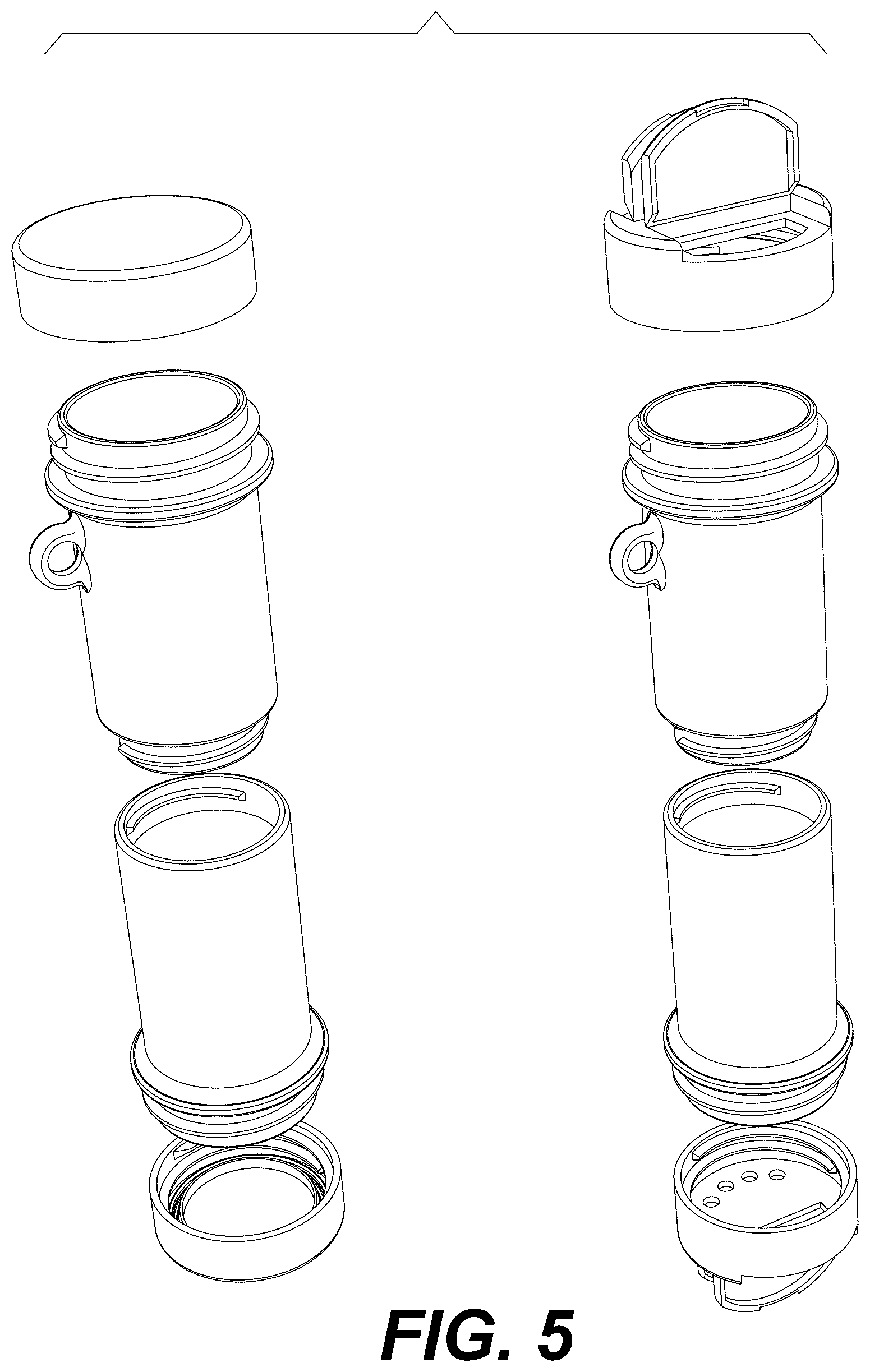 Patent USD1078392 Figure 5 – Set of stacked containers with lids