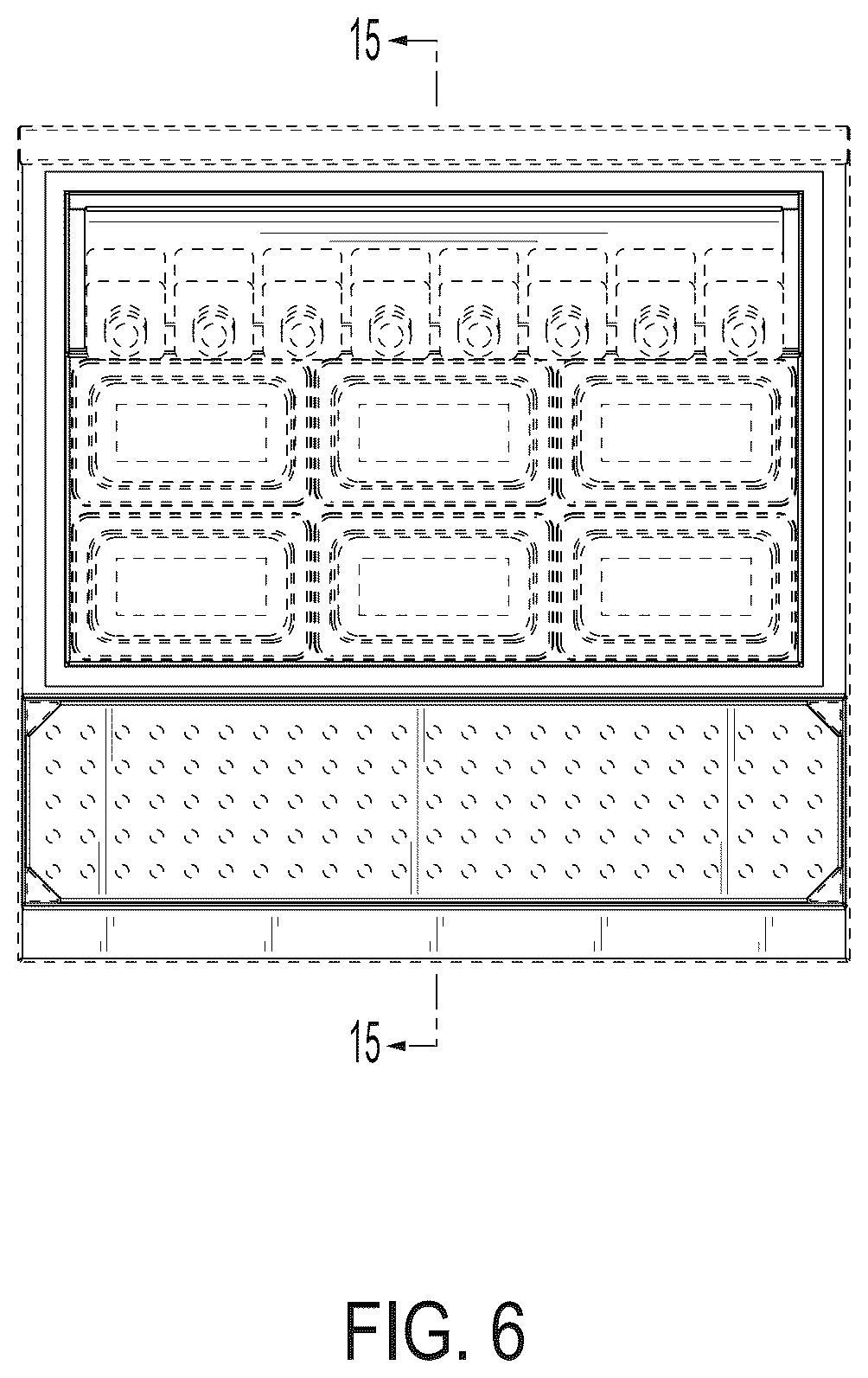 Patent USD1078396 — Portion of a cocktail cooler — Figure 1