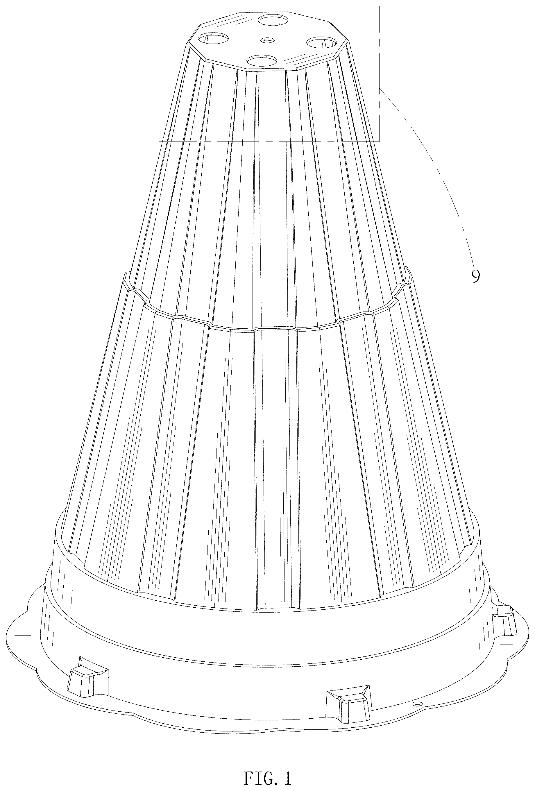 Patent USD1078413 Figure 1 – Plant cover
