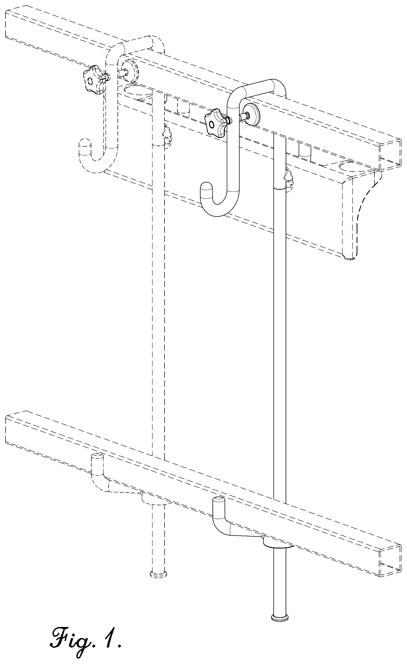 Patent USD1078456 — Hook device for holding tool organizers — Figure 1