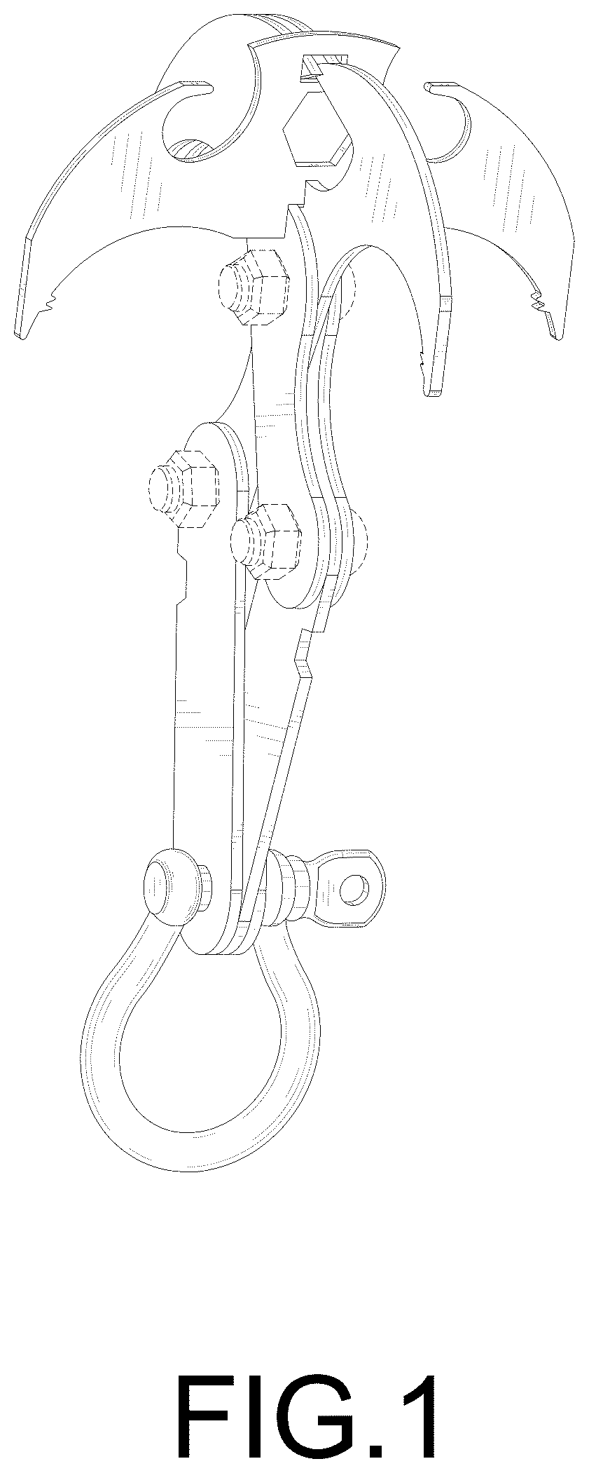 Patent USD1078458 — Gravity grappling hook — Figure 1
