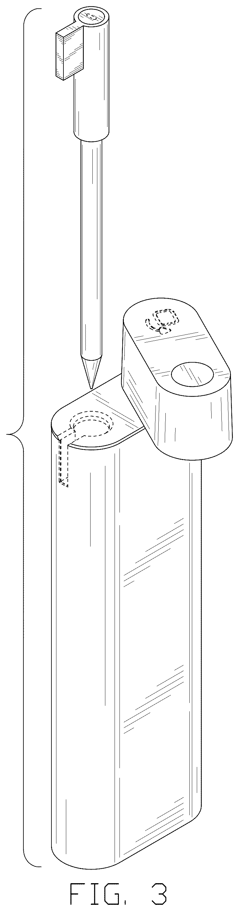 Patent USD1078502 — Combination of thermometer probe and probe box — Figure 1