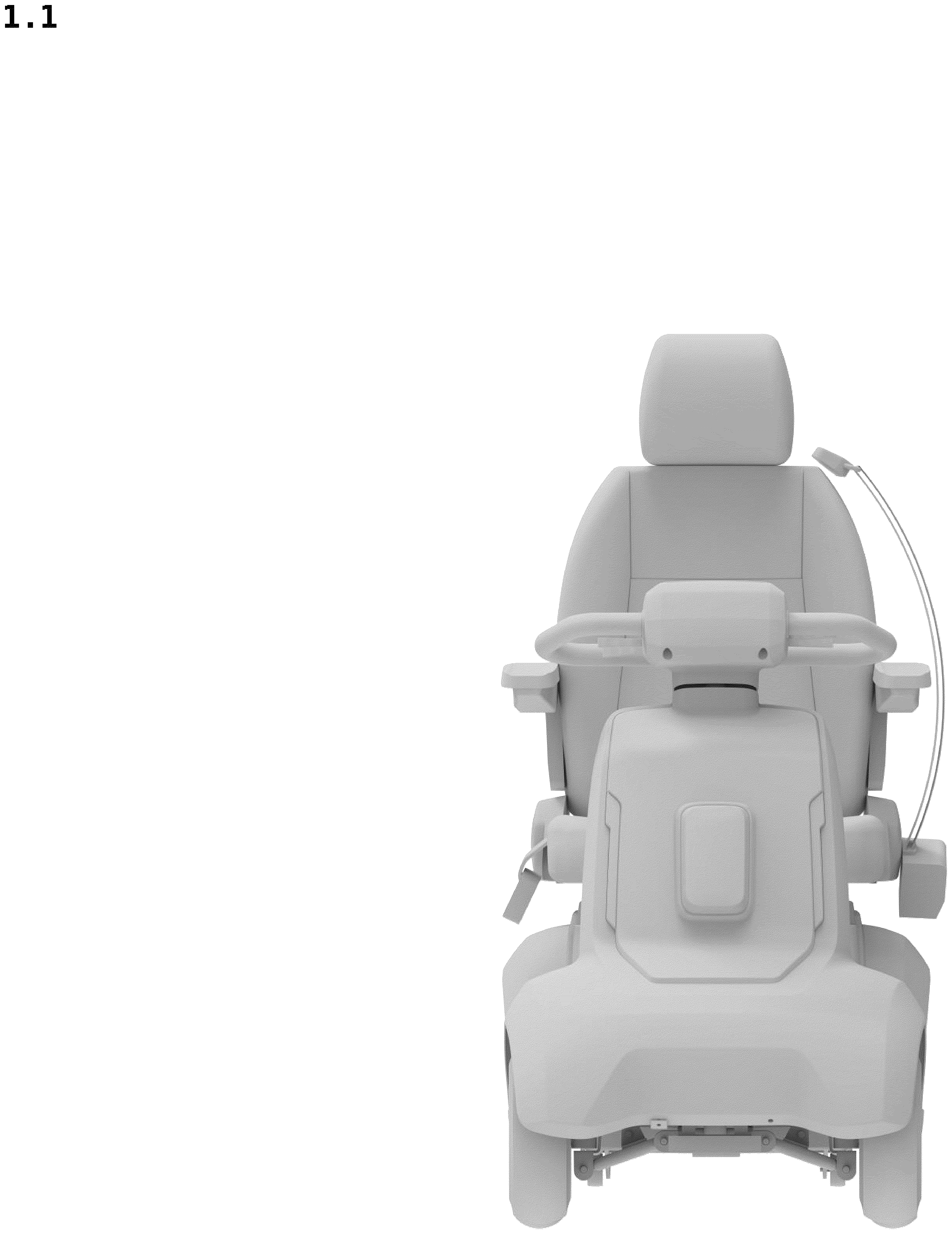 Patent USD1078558 Figure 1 – Mobility scooter