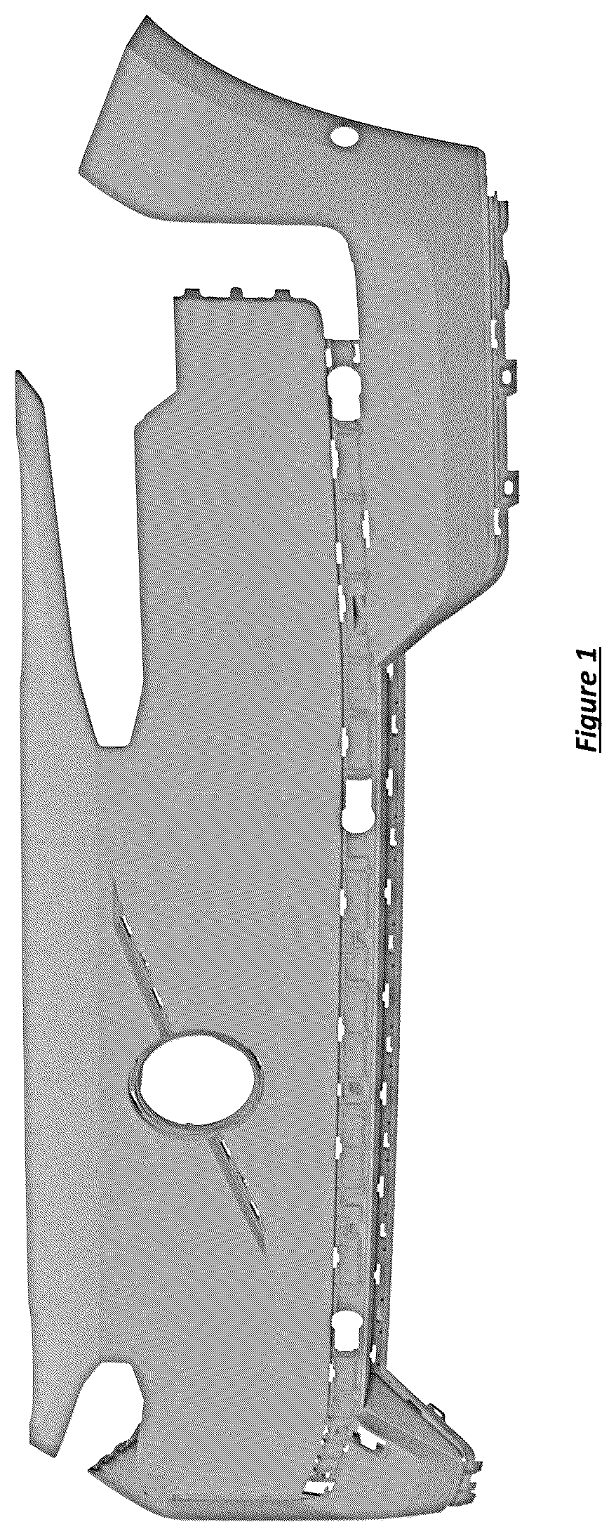 Patent USD1078561 Figure 1 – Front bumper