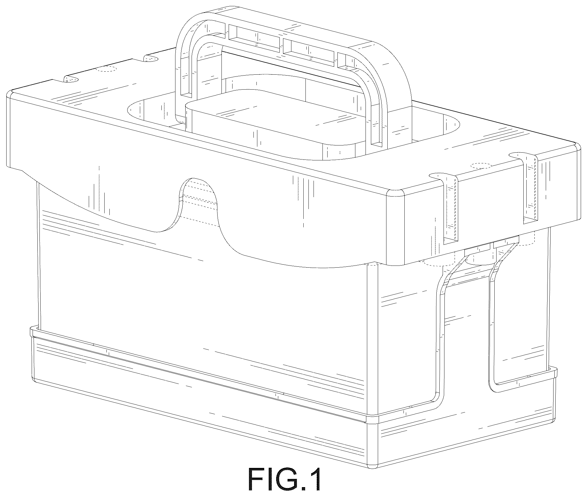 Patent USD1078615 Figure 1 – Battery case