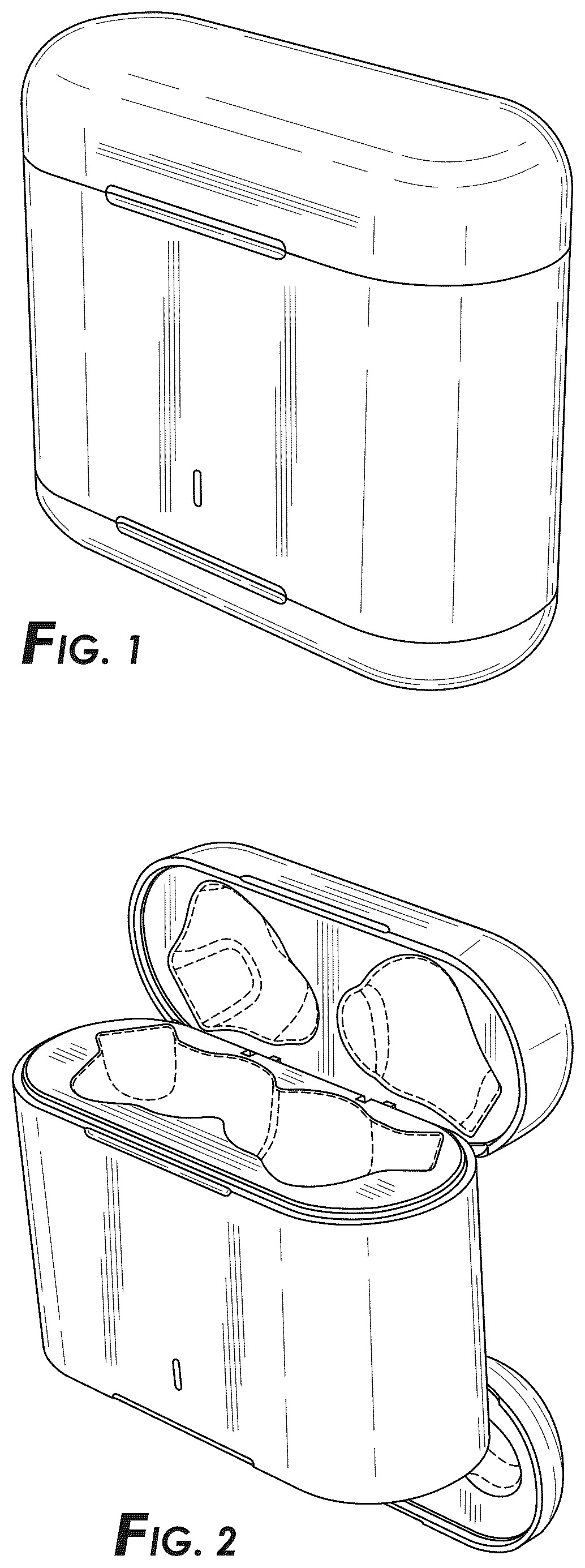 Patent USD1078625 — Wireless-earbud charging case — Figure 1