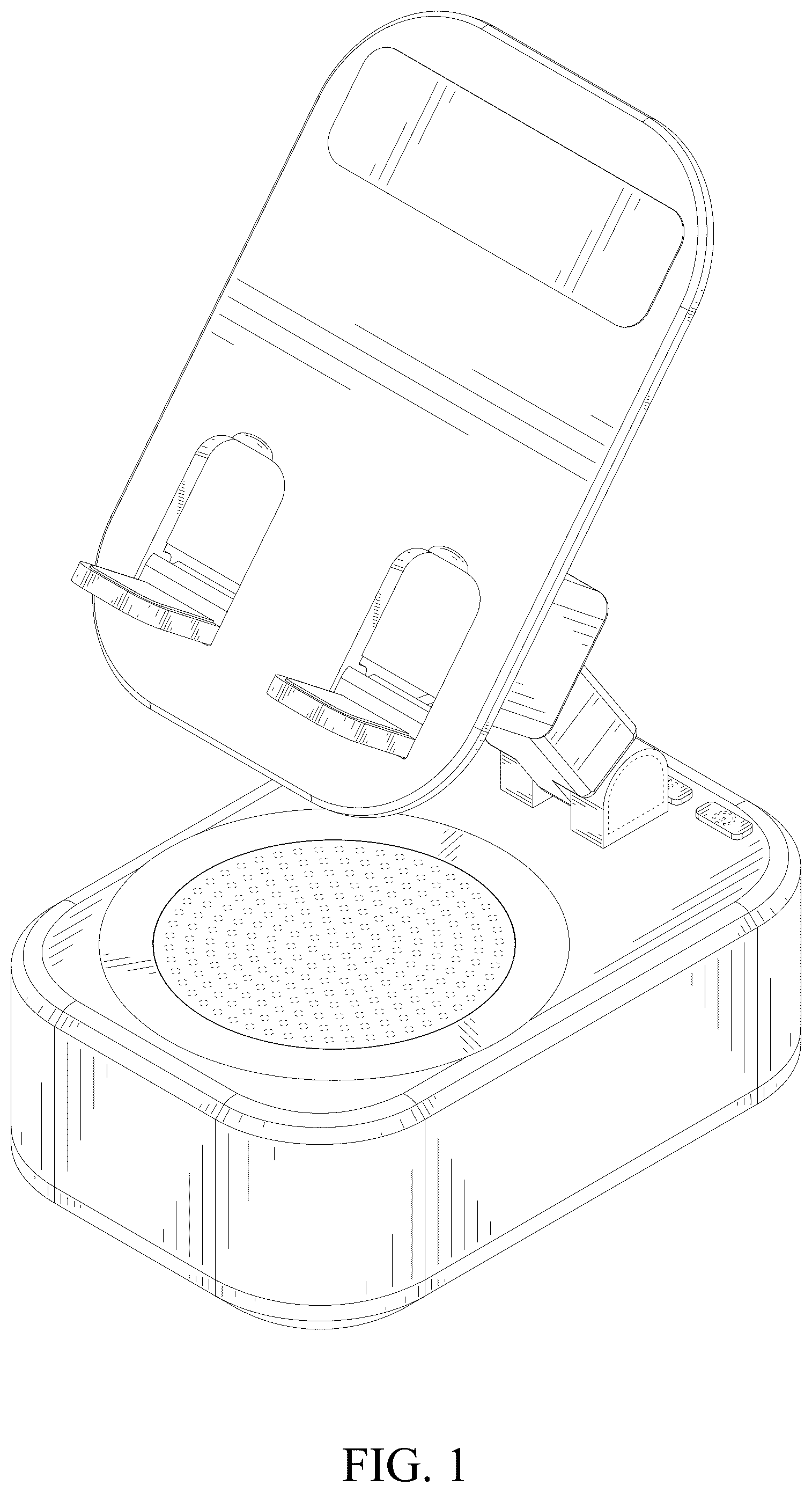 Patent USD1078718 — Mobile phone holder with speaker — Figure 1