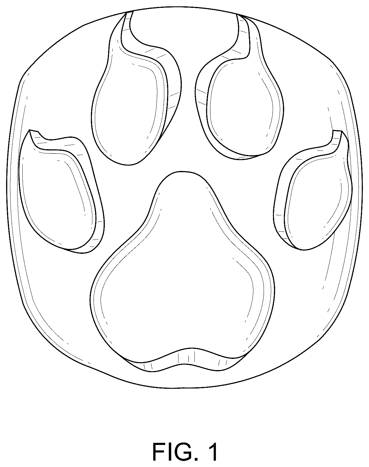 Patent USD1078813 — Wolf footprint tread for legged robot — Figure 1