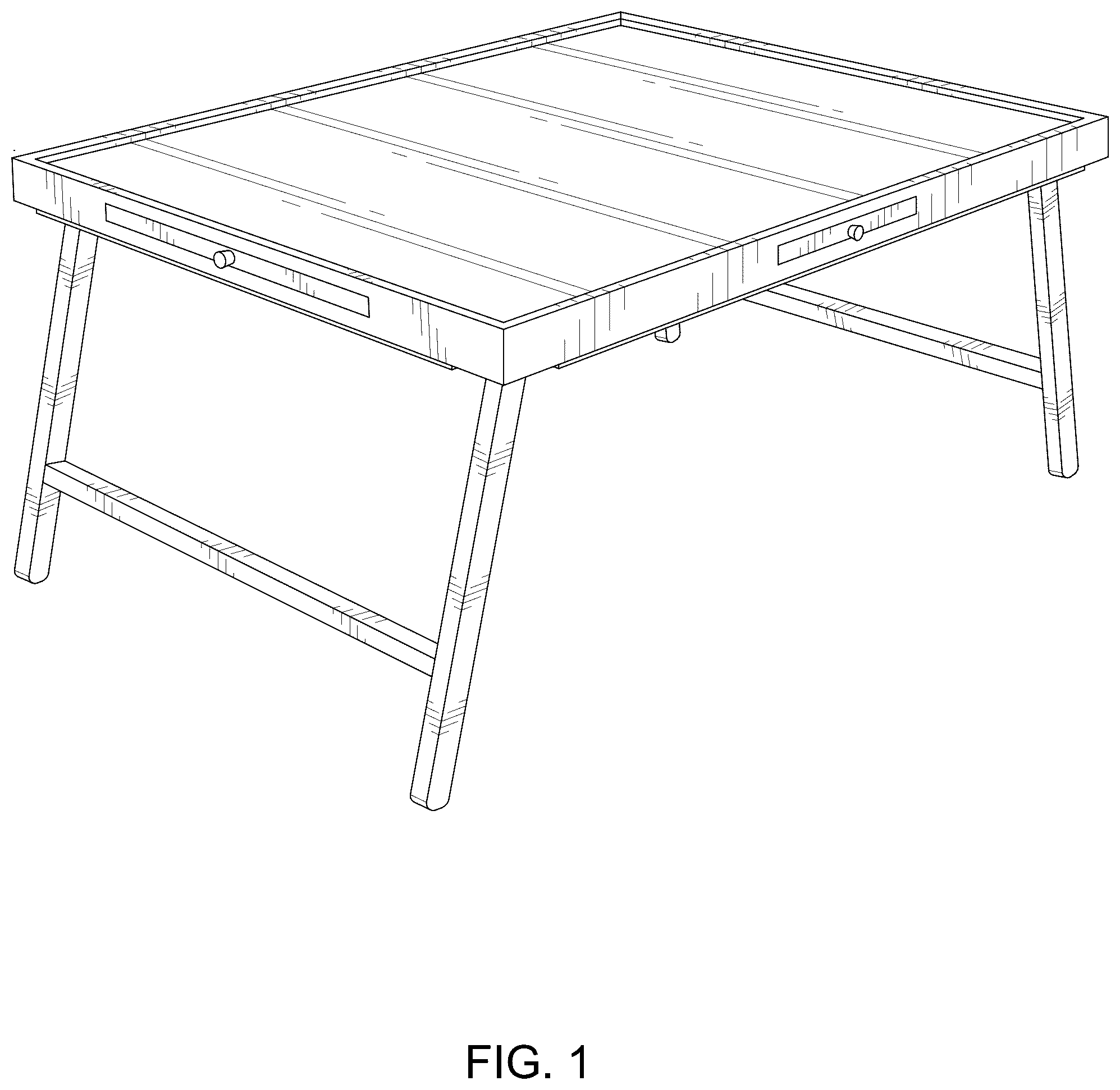 Patent USD1078855 — Puzzle board with foldable legs — Figure 1
