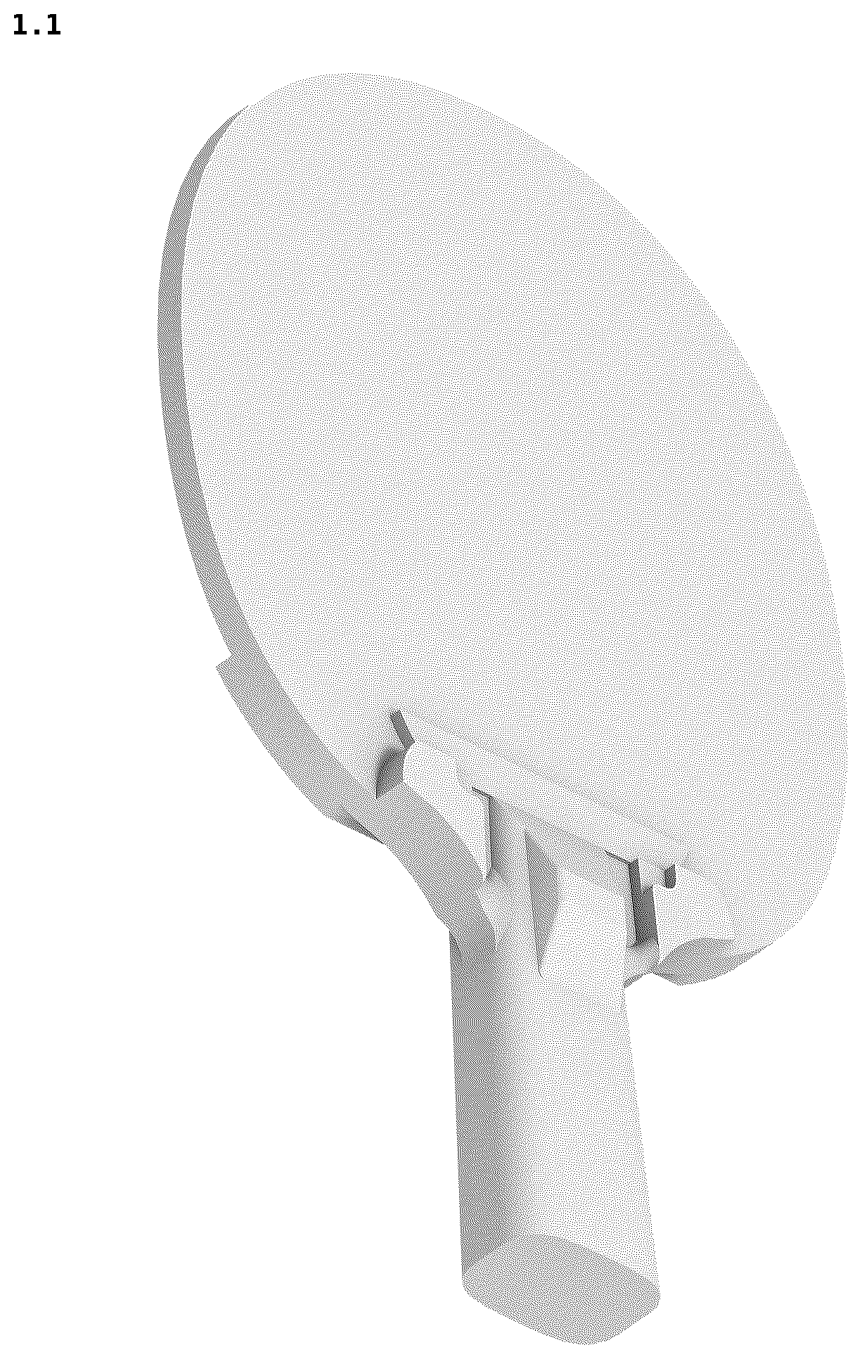 Patent USD1078883 — Table tennis racket — Figure 1