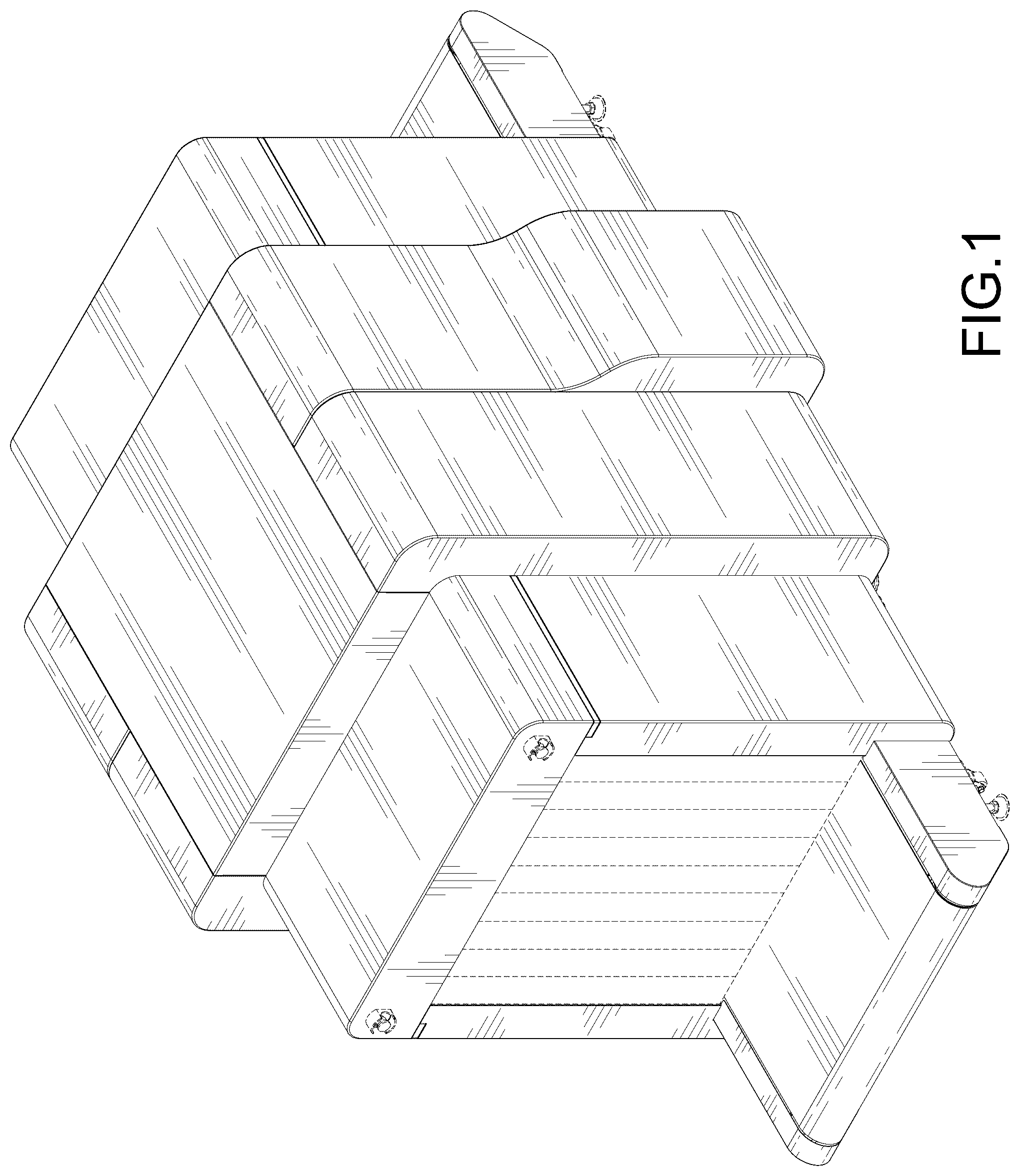 Patent USD1079007 — X-ray security machine — Figure 1