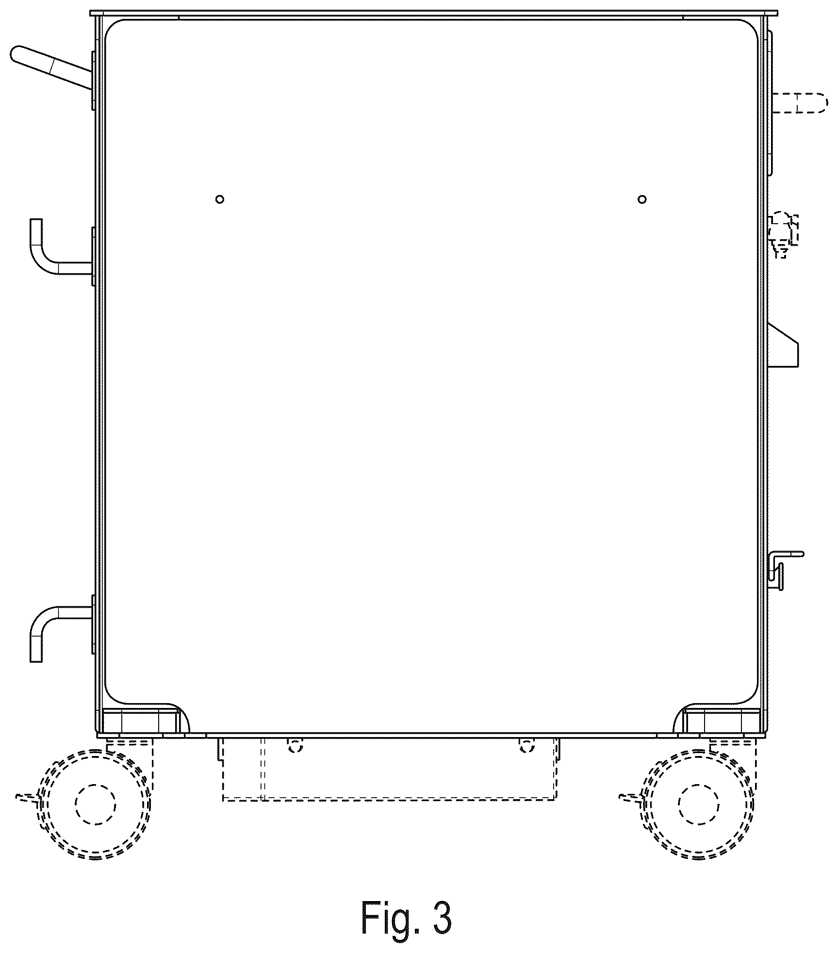 Patent USD1079051 Figure 3 – Trolley for medical care