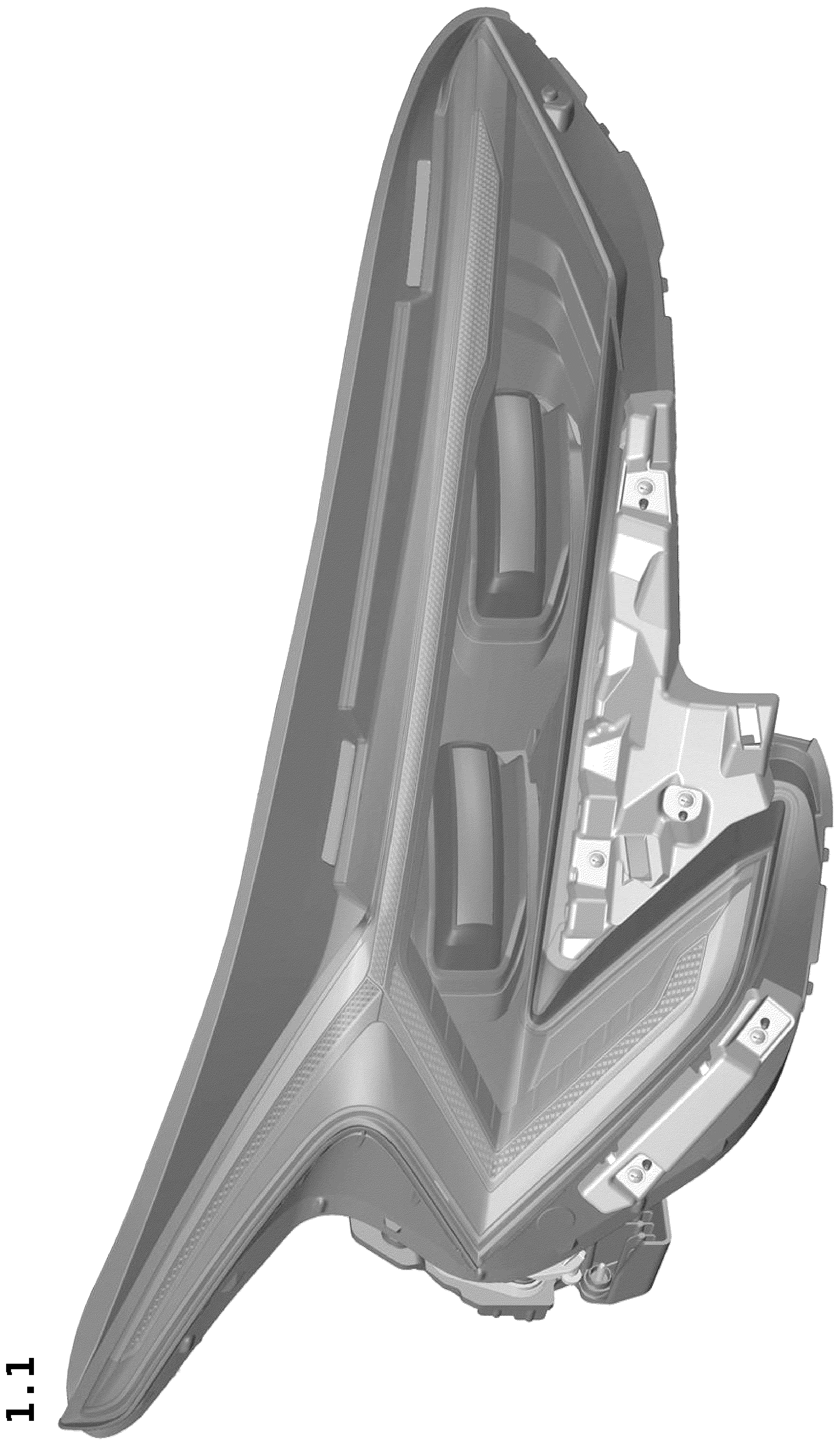 Patent USD1079076 Figure 1 – Head lamp for automobile