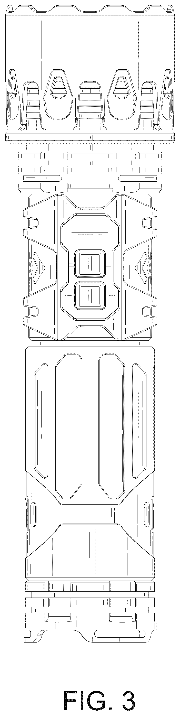 Patent USD1079080 Figure 3 – Flashlight