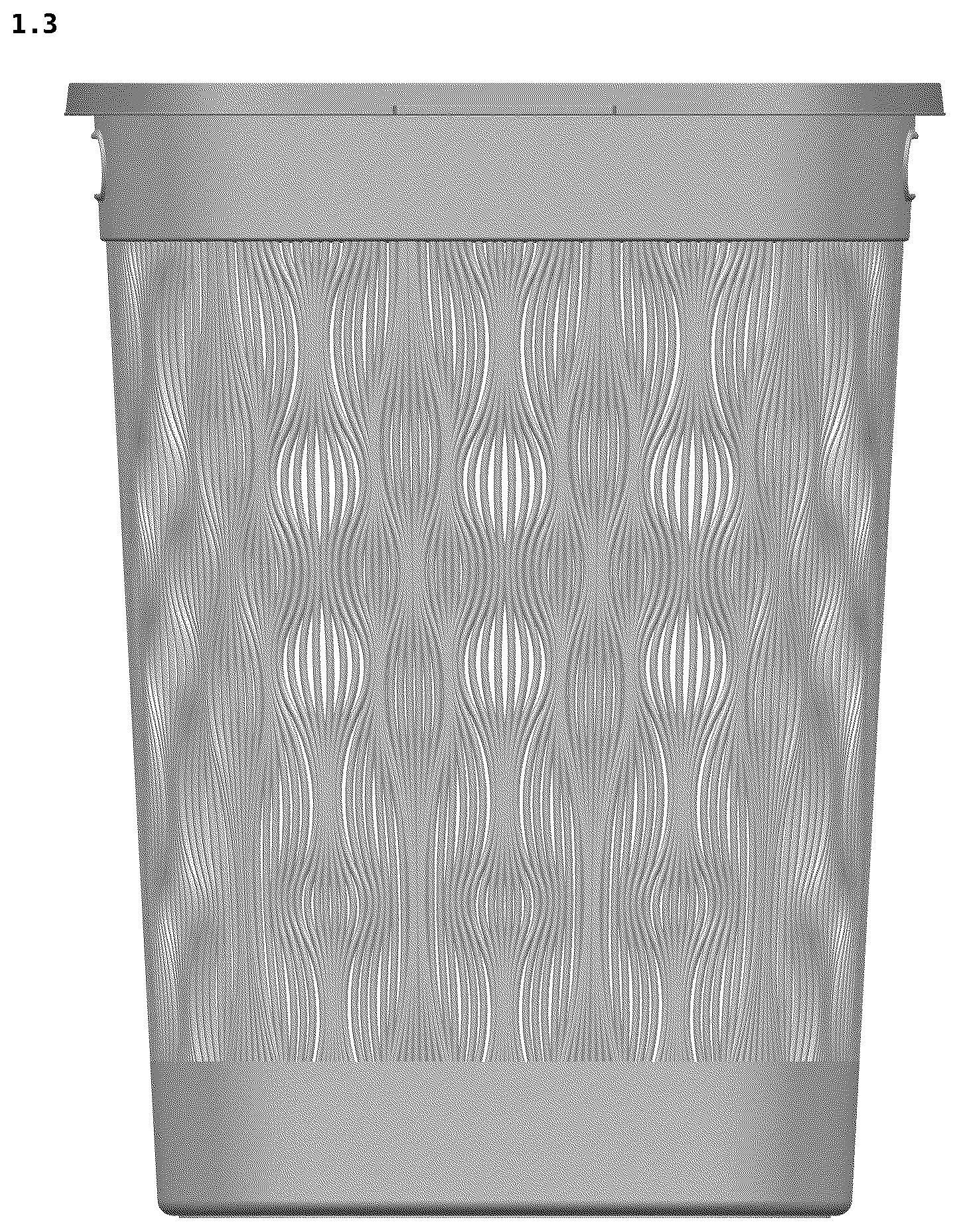 Patent USD1079164 Figure 3 – Storage basket for household purpose
