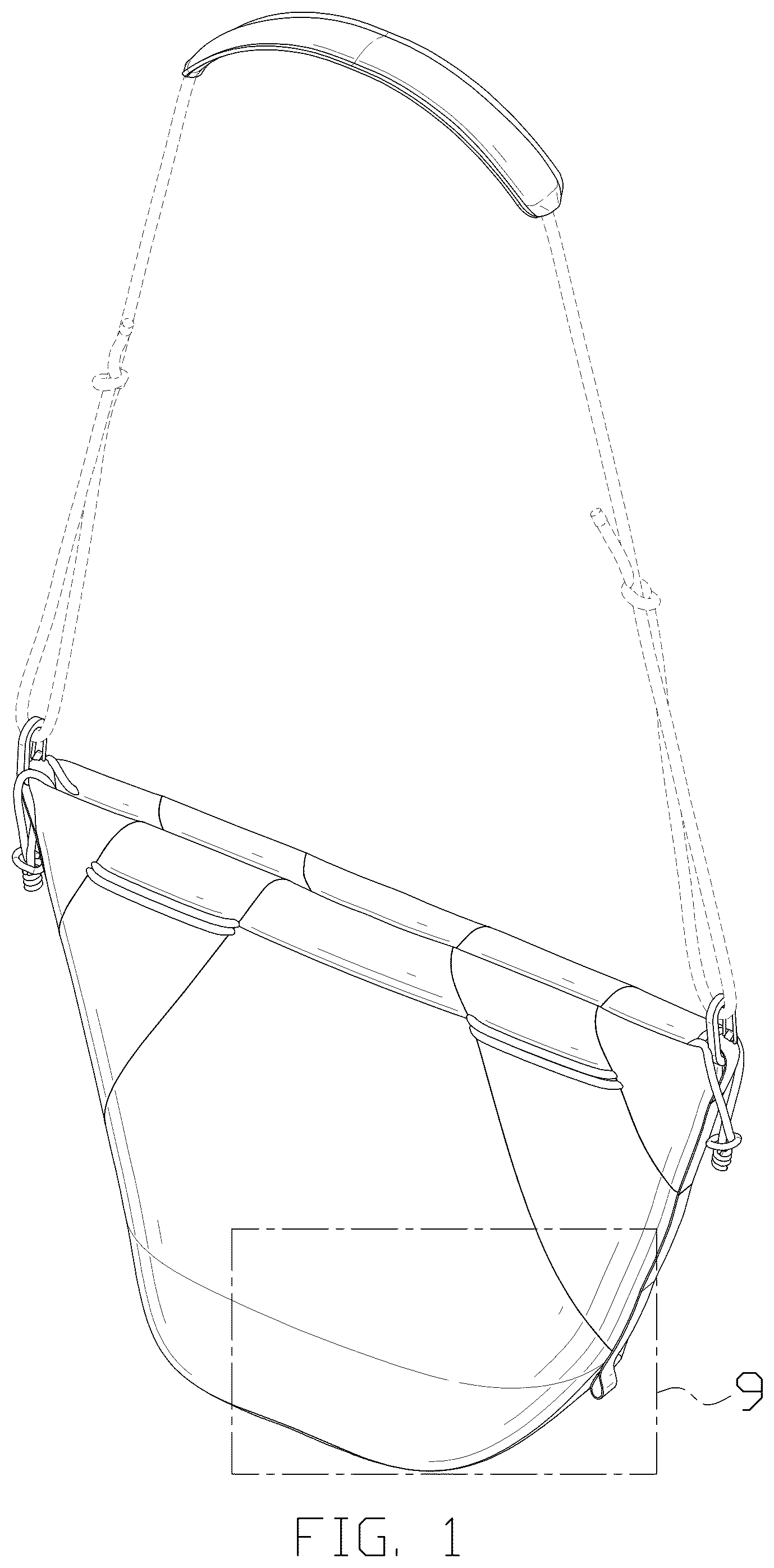 Patent USD1100494 Figure 1 – Shoulder bag