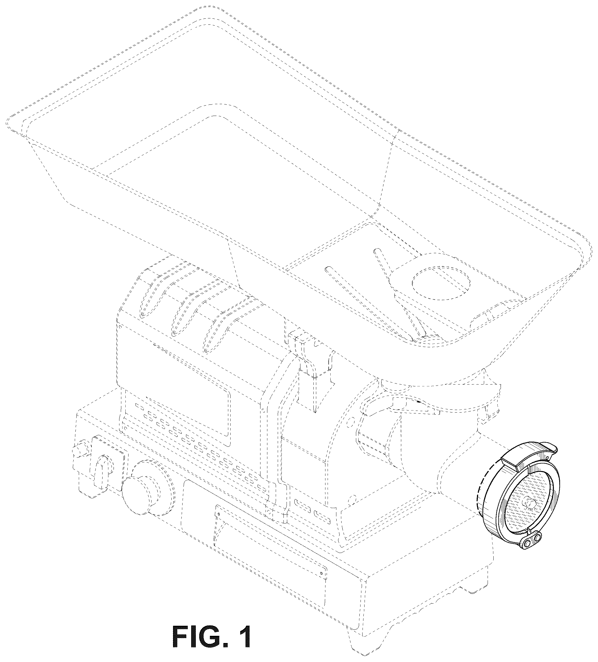 Patent USD1100589 Figure 1 – Collar for a meat grinder
