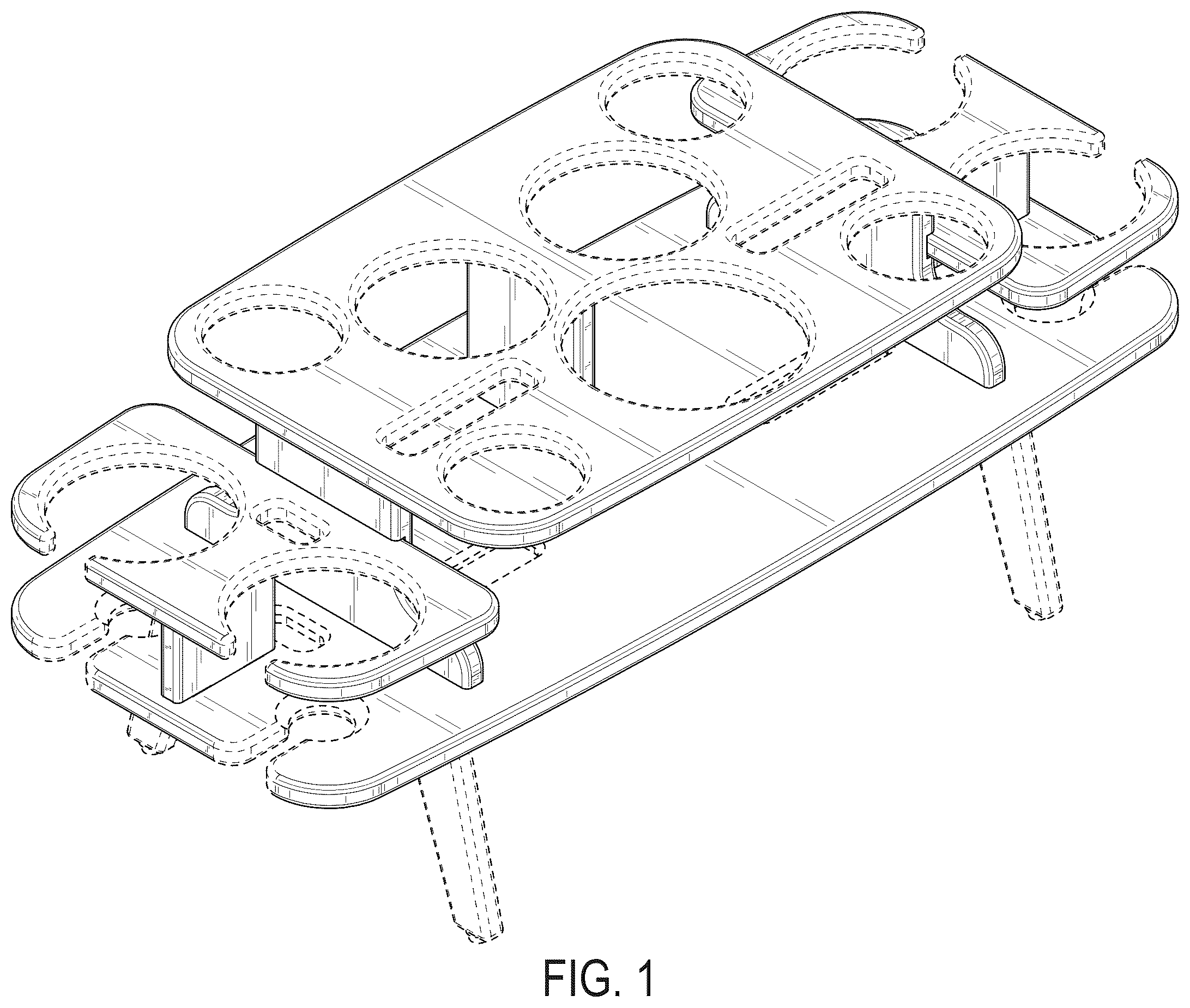 Patent USD1100610 — Ottoman caddy — Figure 1