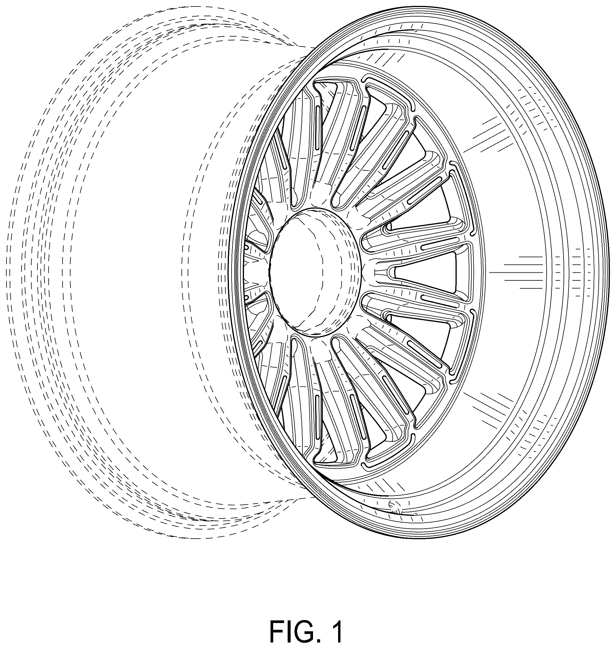 Patent USD1100780 Figure 1 – Vehicle wheel front face