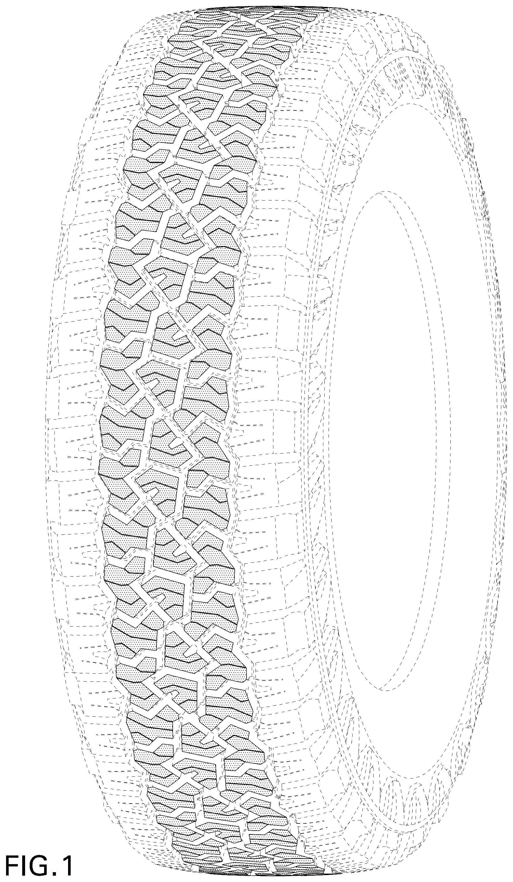 Patent USD1100807 — Tire — Figure 1