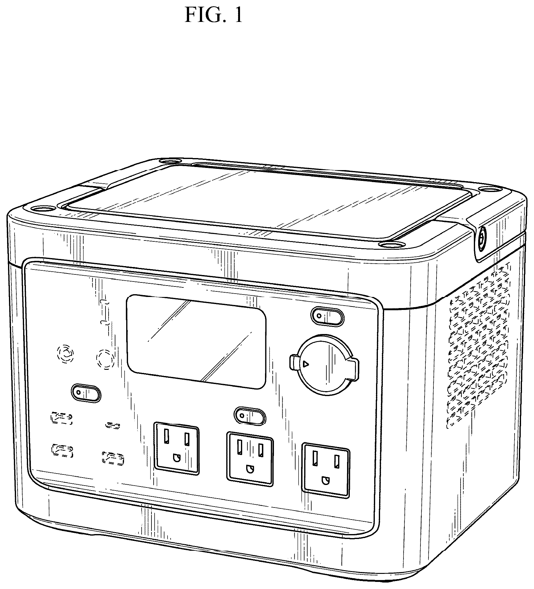 Patent USD1100814 Figure 1 – Portable power supply