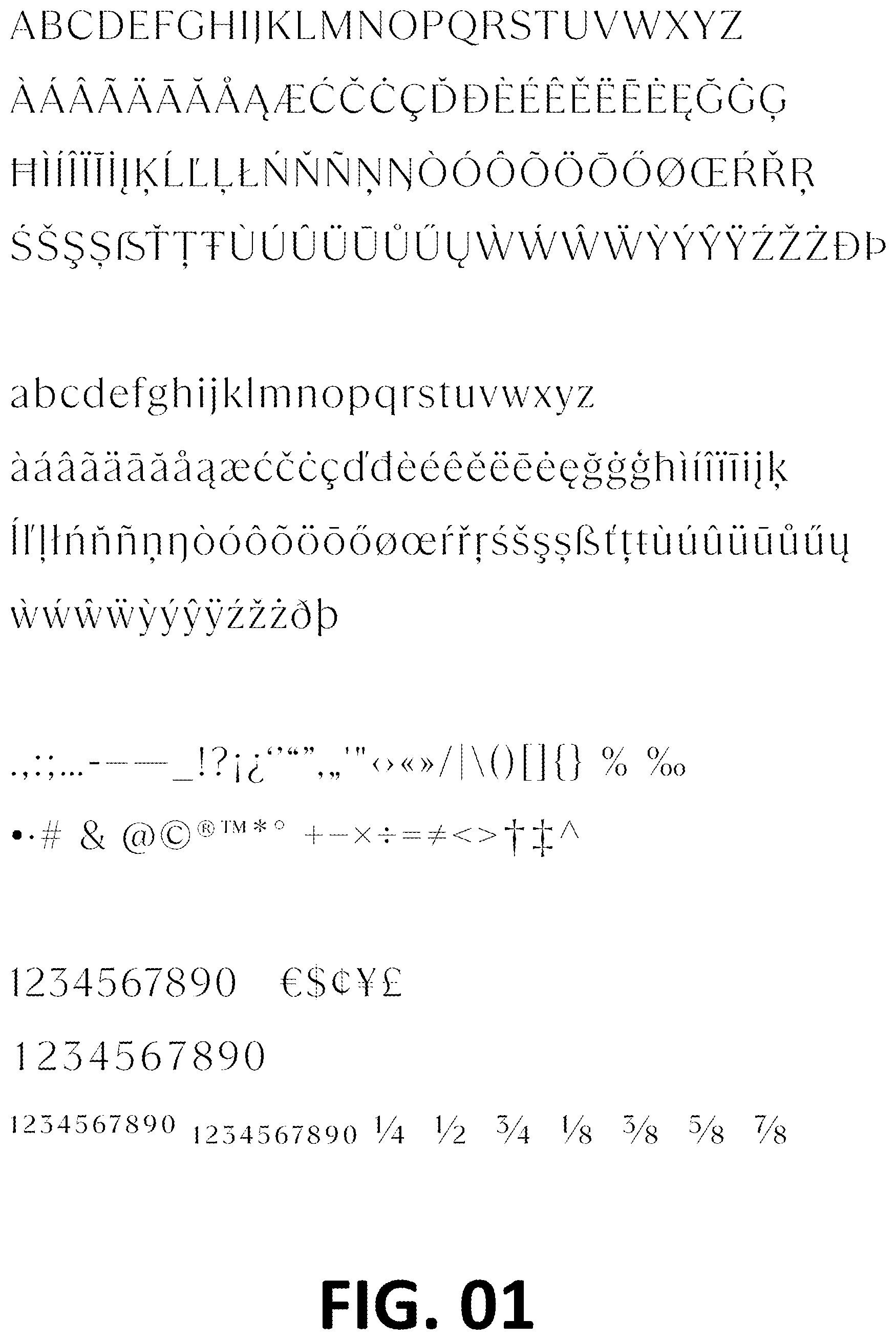 Patent USD1101030 — Typeface or type font — Figure 1