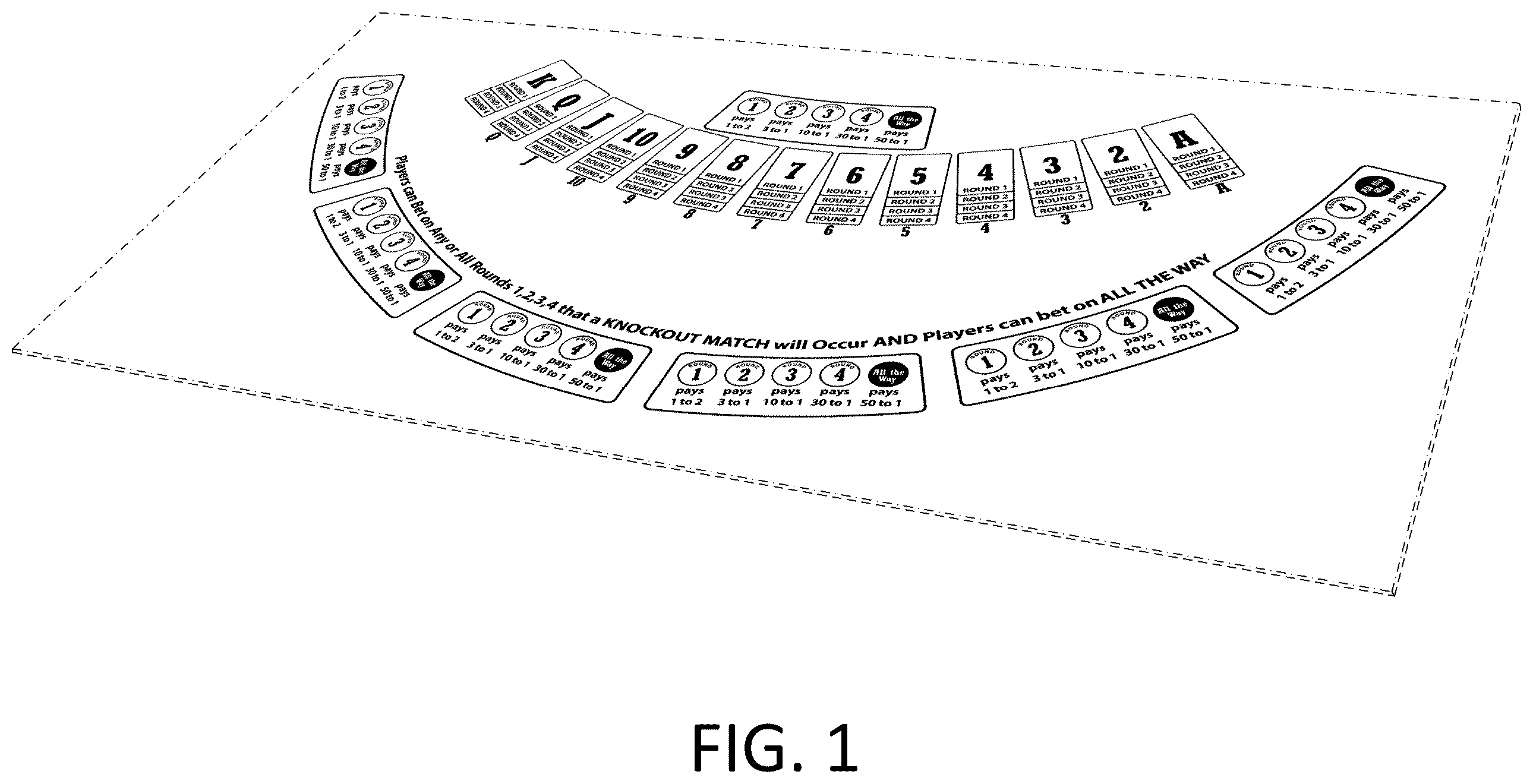 Patent USD1101051 — Card game board — Figure 1