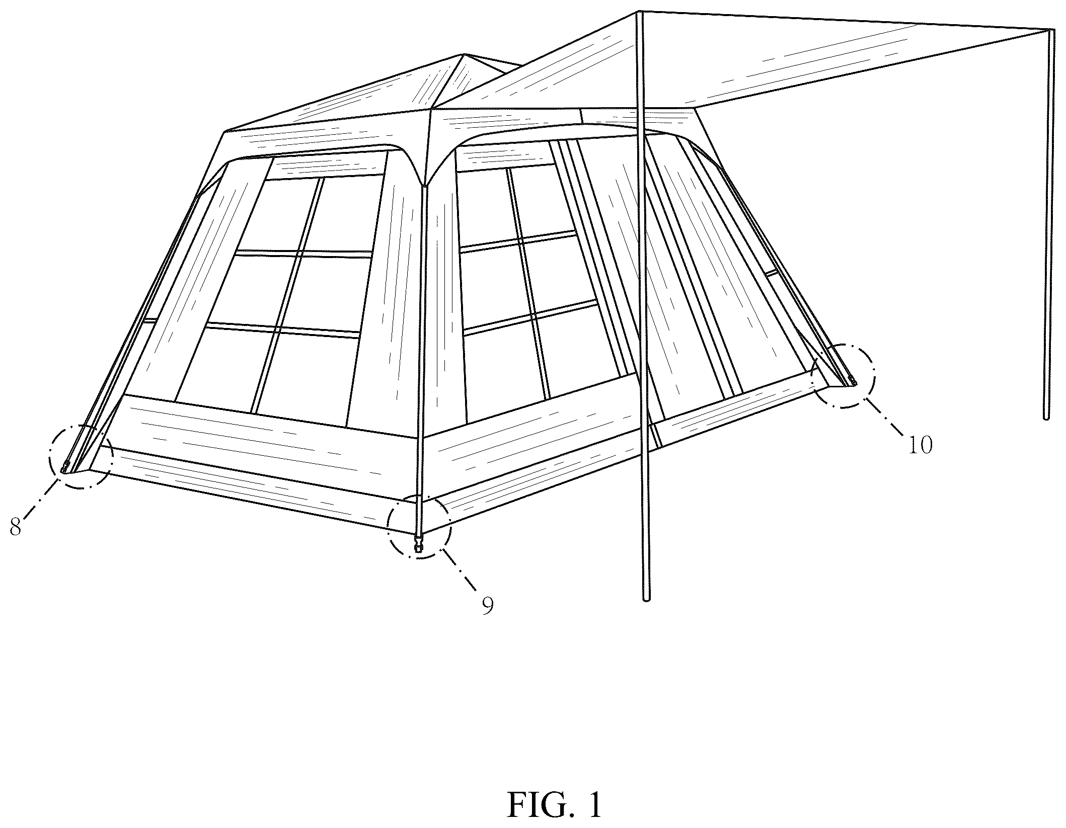 Patent USD1101087 — Tent — Figure 1