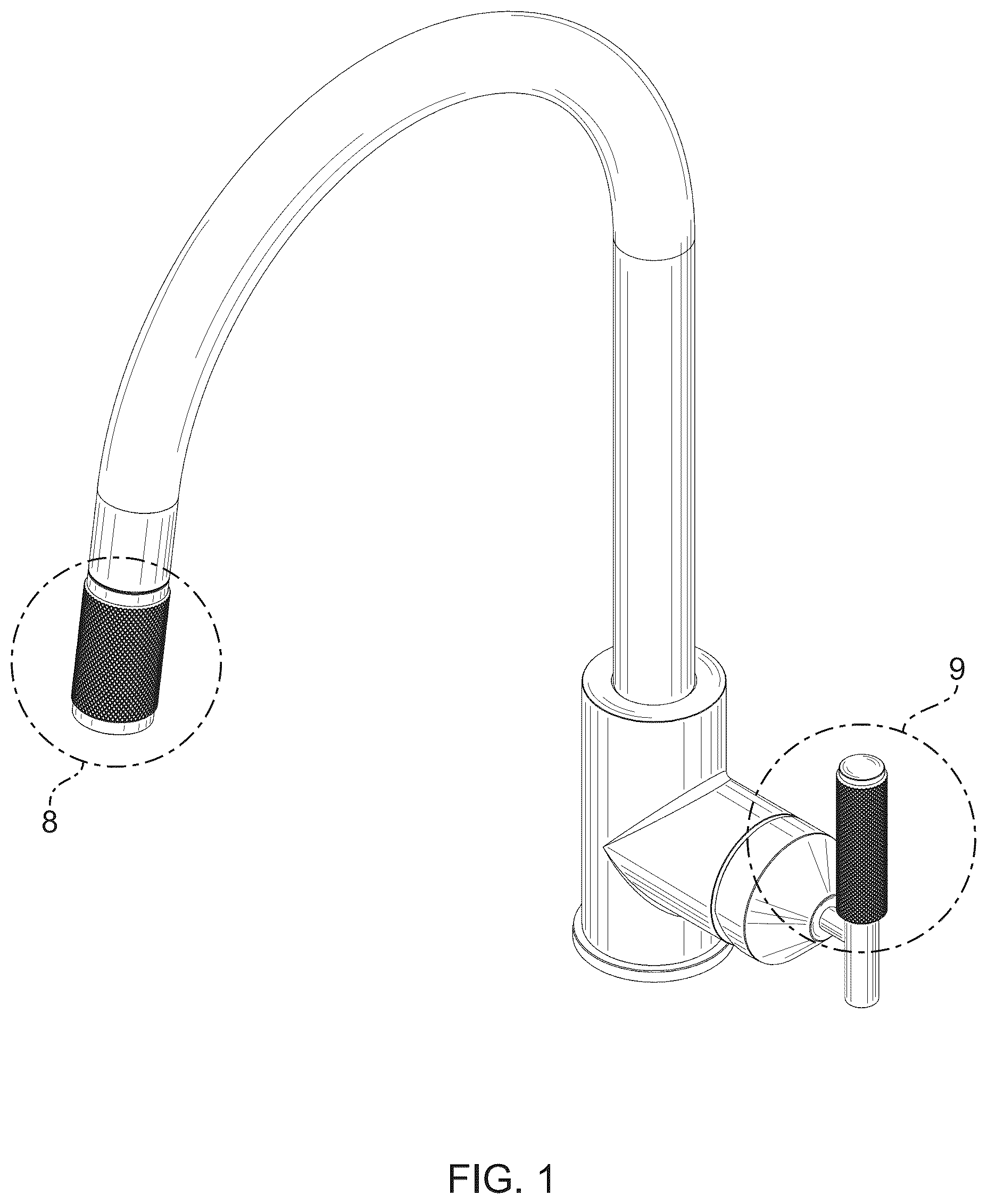 Patent USD1101107 — Faucet — Figure 1