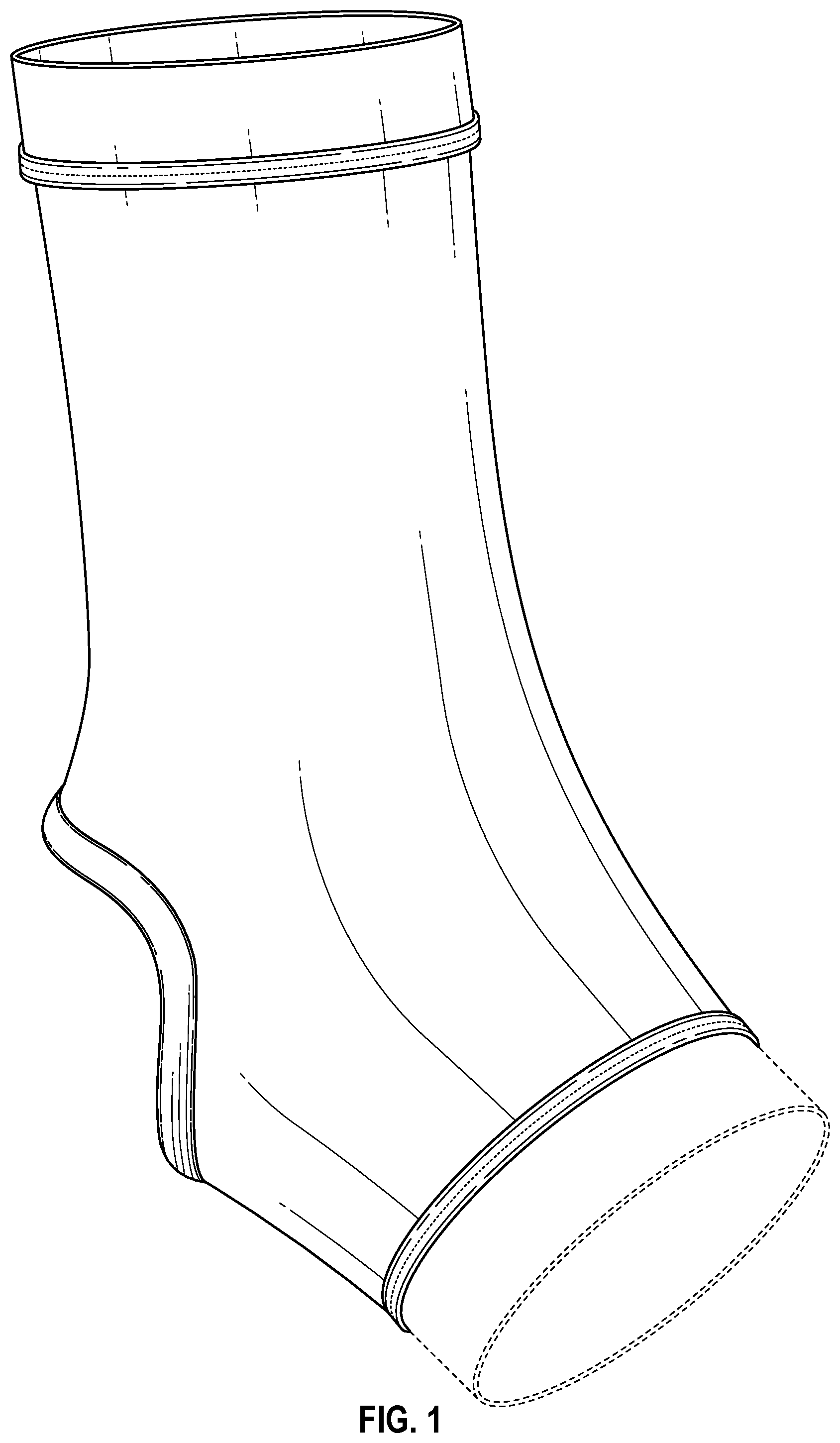 Patent USD1101176 — Ankle support with elastic band — Figure 1