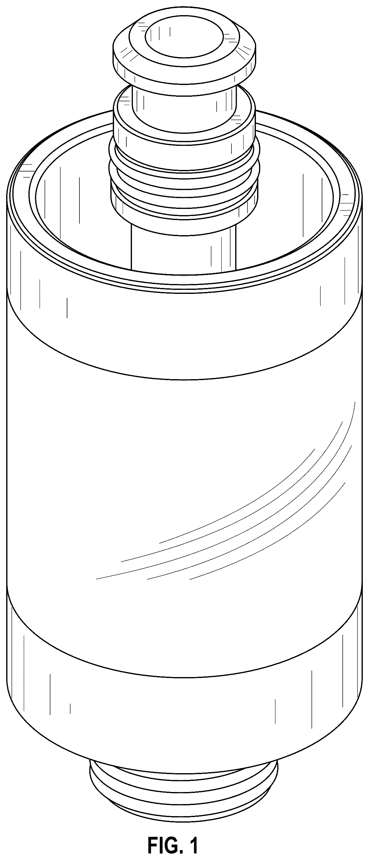 Patent USD1101255 — Vaping cartridge — Figure 1