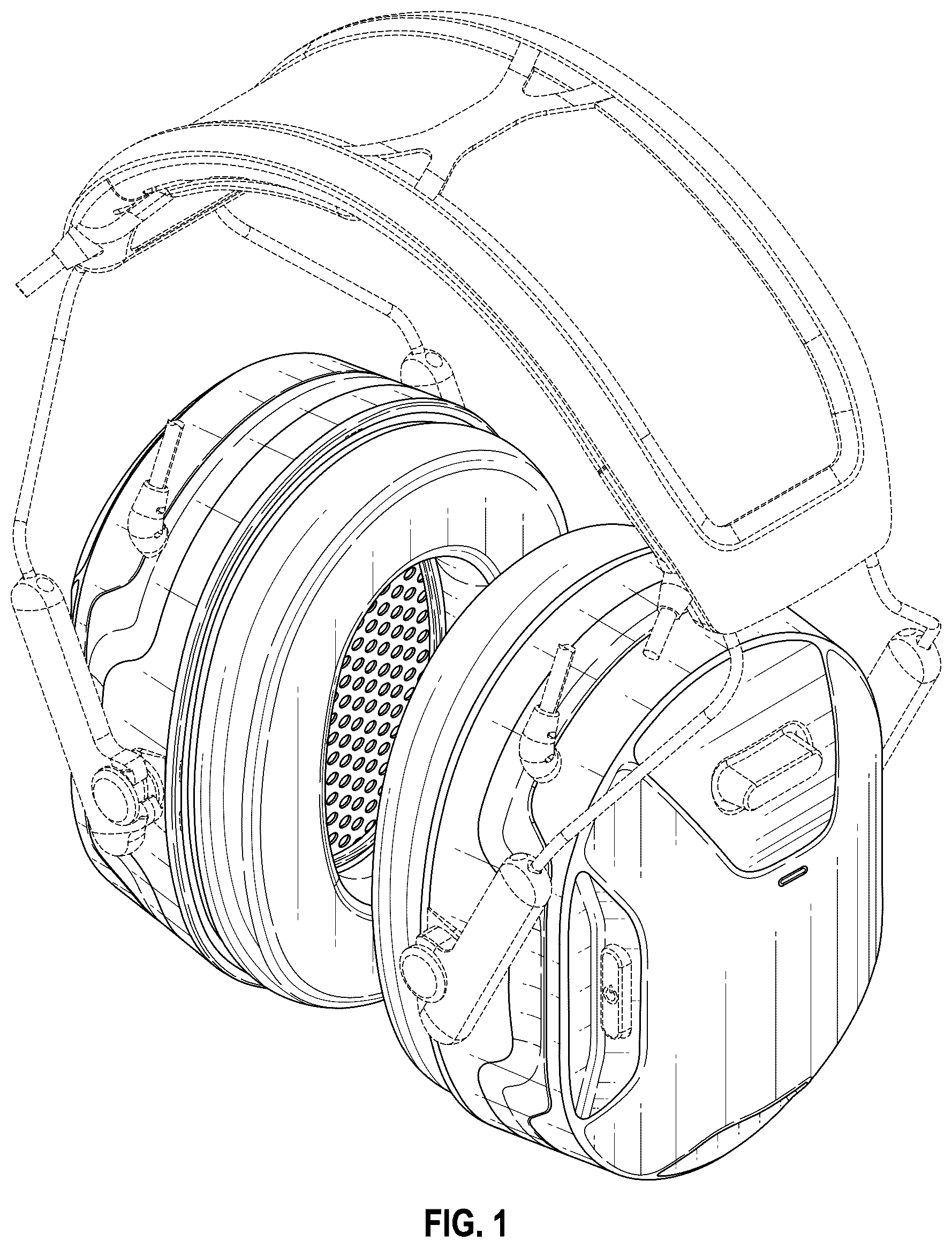 Patent USD1101287 Figure 1 – Hearing protection cups