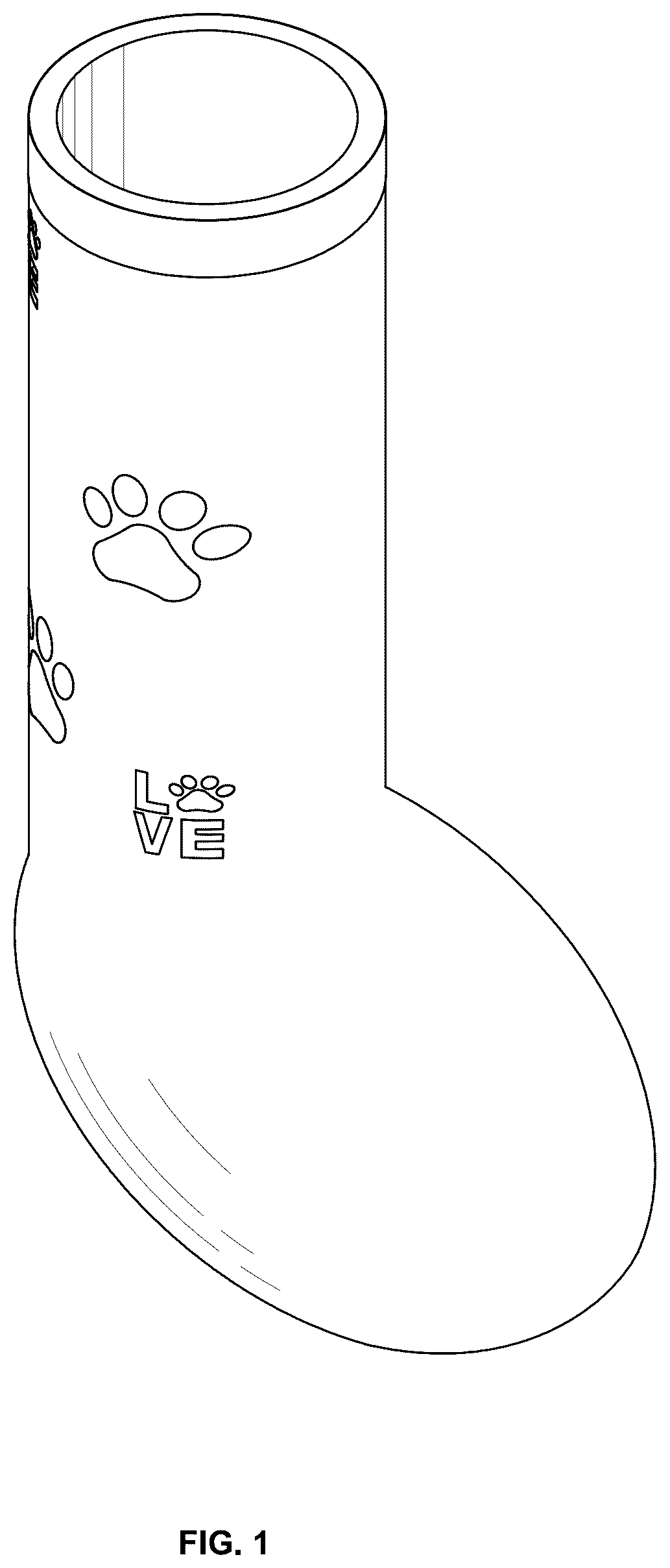 Patent USD1101296 Figure 1 – Animal paw glove
