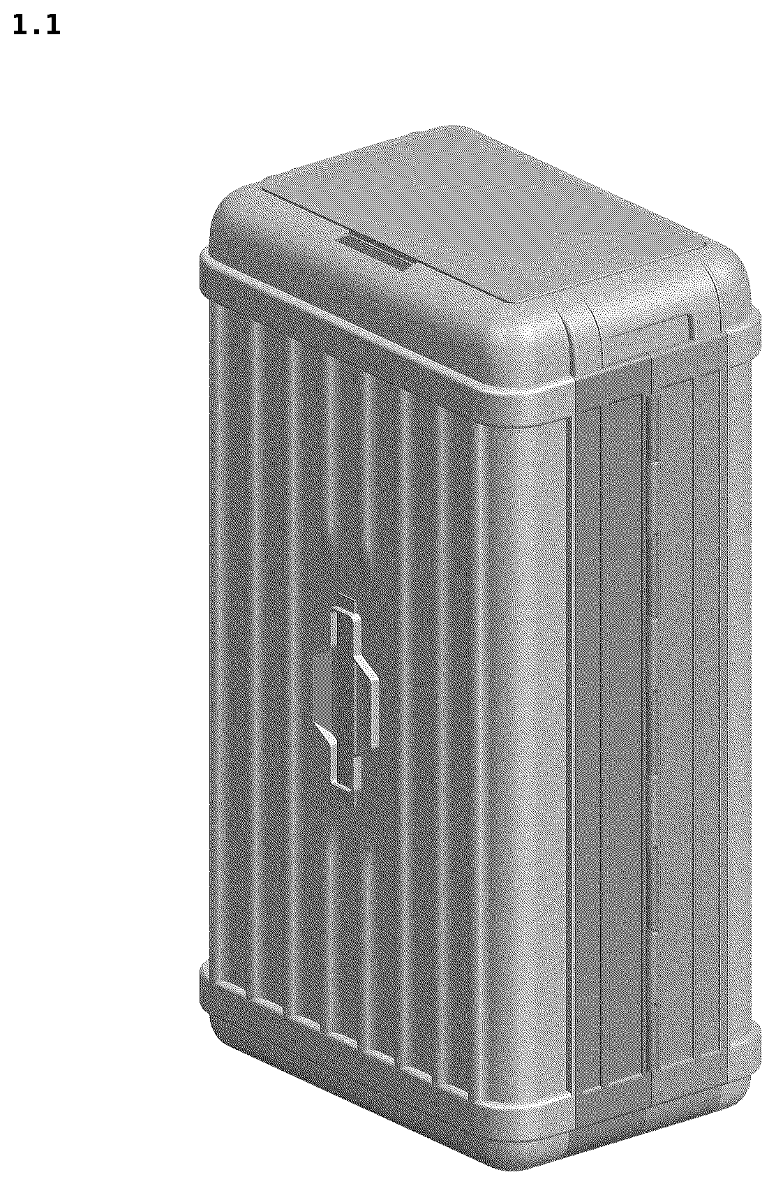 Patent USD1101338 — Refuse receptacle — Figure 1
